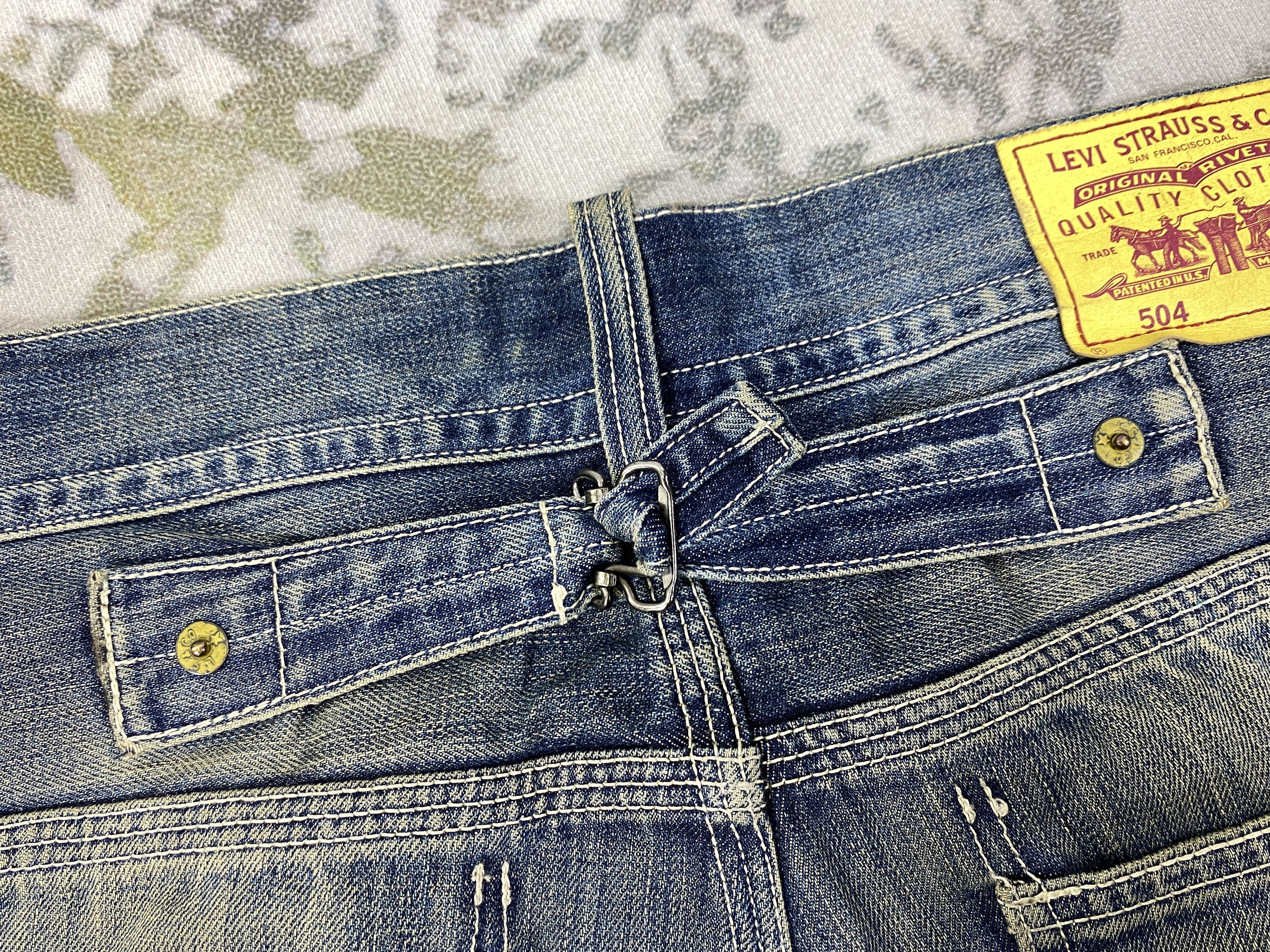 Levi's Dirty Blue Vintage Levi's 504 Jeans 35x28.5 Denim -SJ152 Size US 35 - 10 Thumbnail