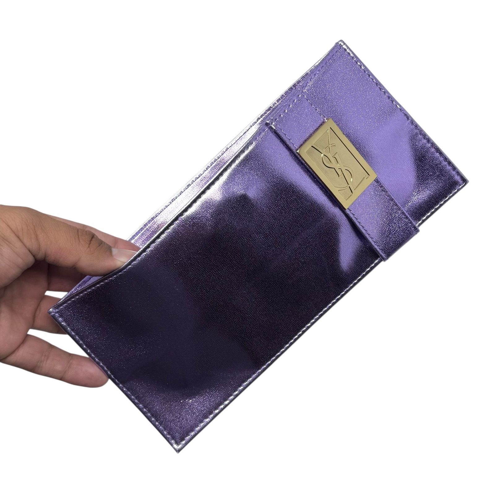Saint Laurent Paris YSL Beaute Purple Long Wallet Size ONE SIZE - 3 Thumbnail