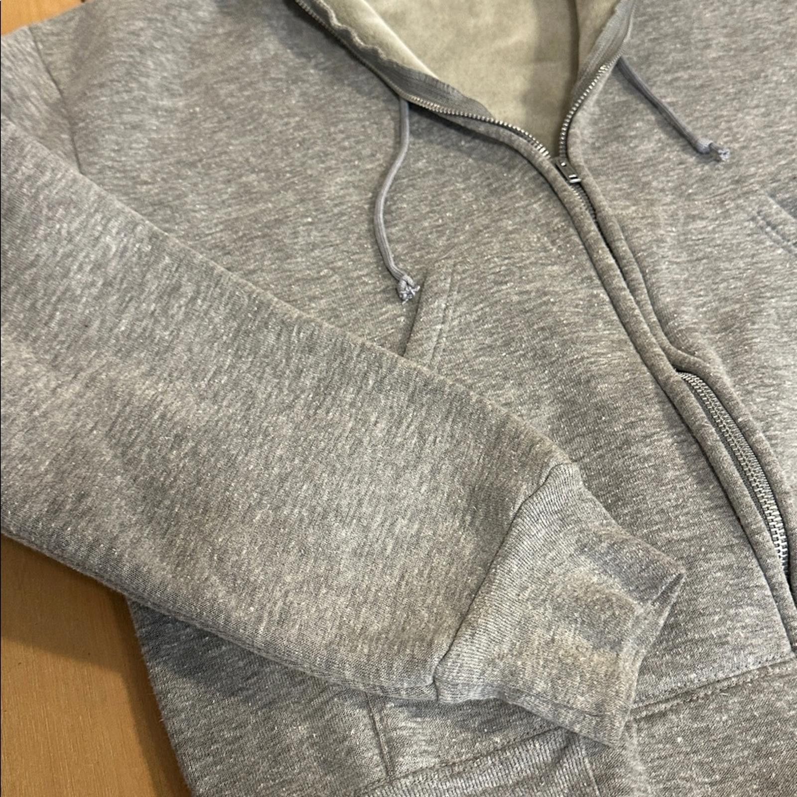 Other 90’s y2k Ace Sportswear Large Thick Zip Hoodie Grey Velour Size US L / EU 52-54 / 3 - 5 Thumbnail