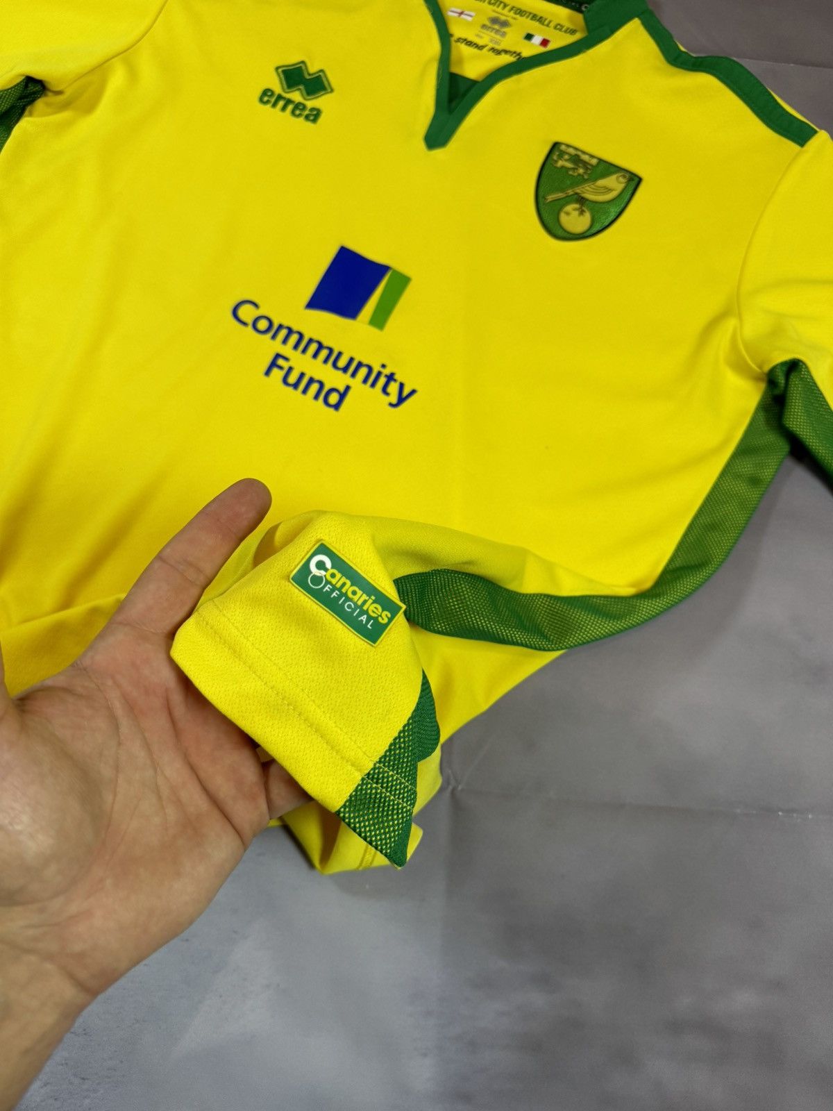 Errea × Vintage Vintage Norwich City 2016/17 Errea Soccer Jersey Blokcore Size US XXL / EU 58 / 5 - 9 Thumbnail