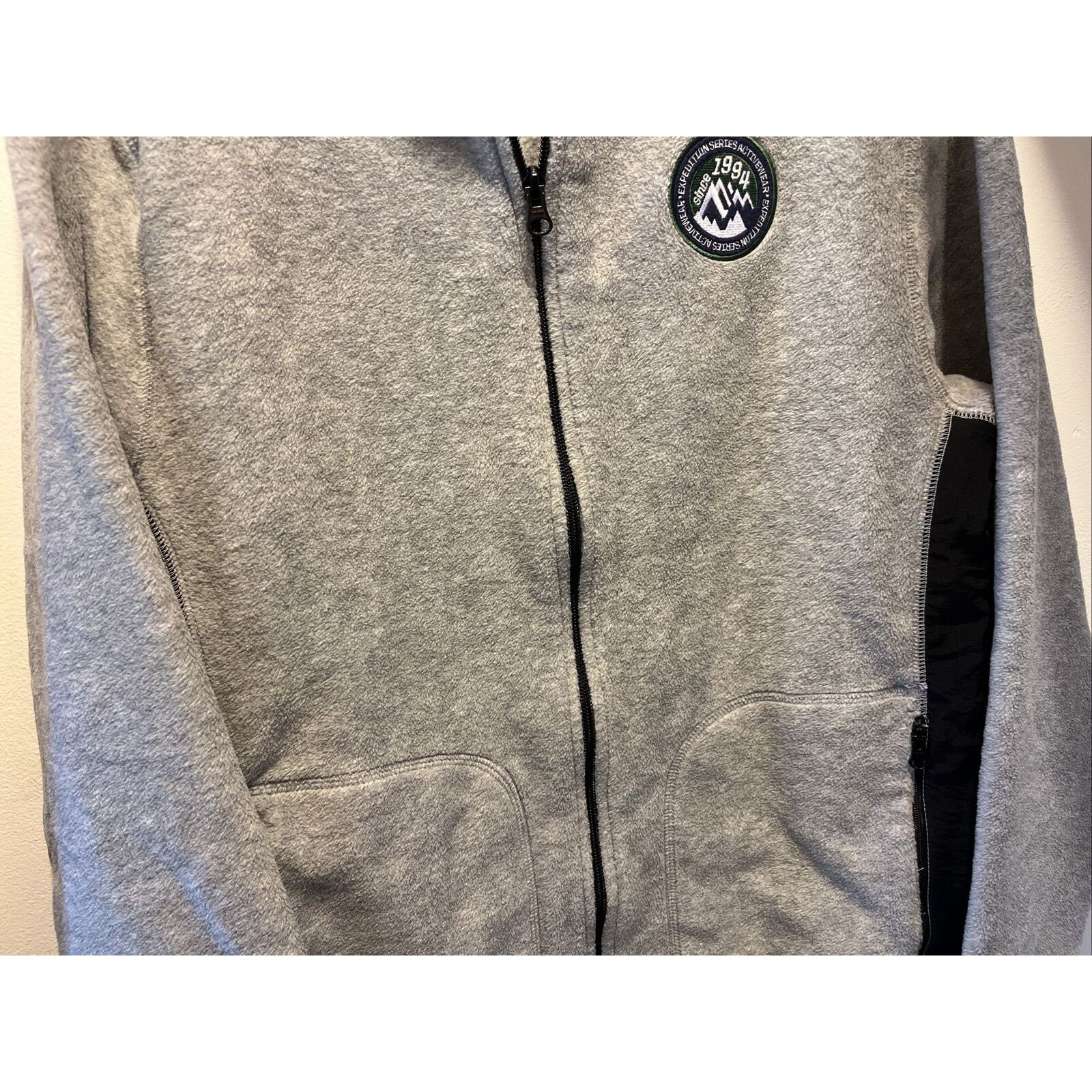 Old Navy Old Navy Boys XL Black Gray LS Zip Polyester Fleece Jacket Size US XL / EU 56 / 4 - 5 Thumbnail