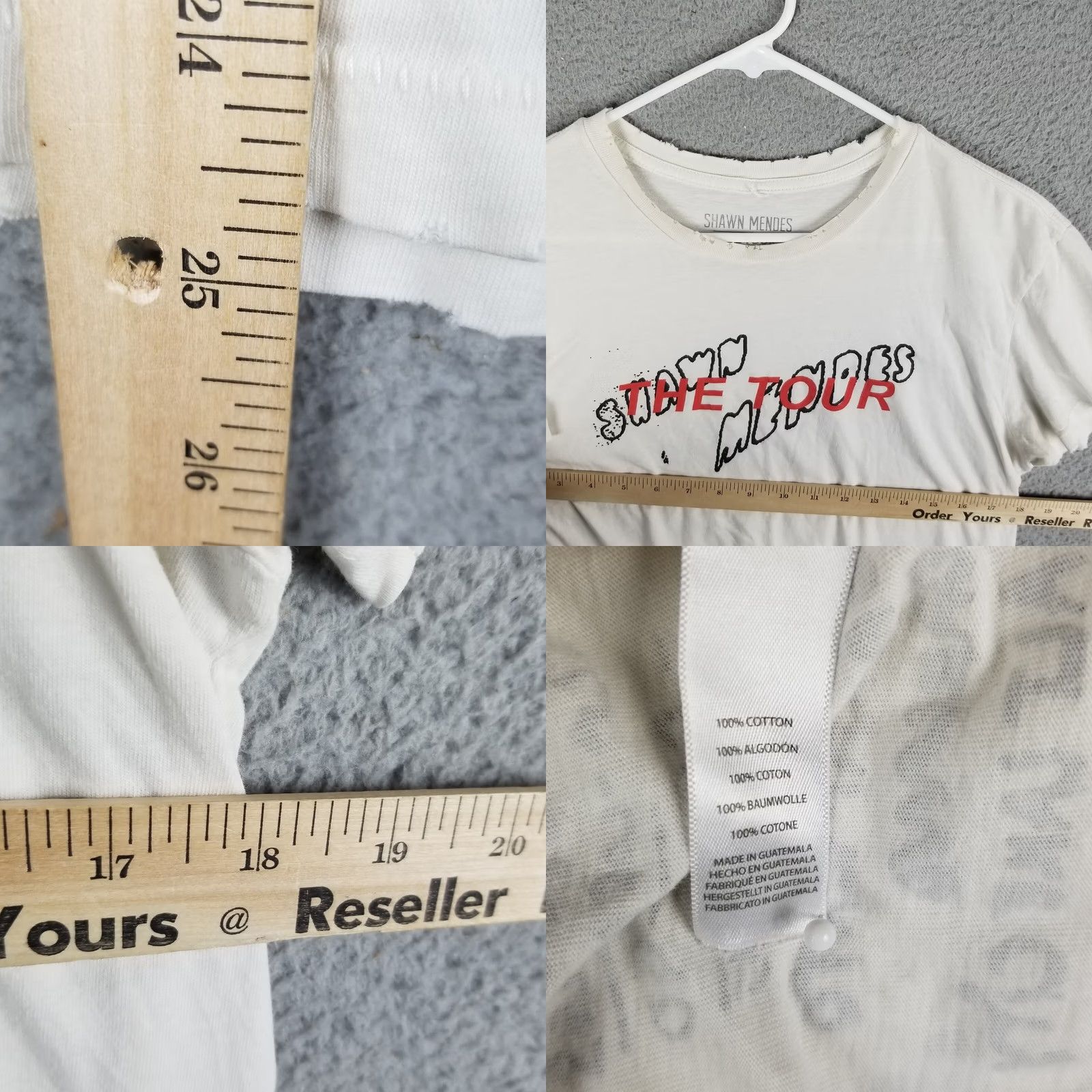 Thrasher Concert T-Shirt Shin Mendes 2019 The Tour Shirt Short Sleeve Crew Neck Small White Women Regular Size S Vintage No Size S / US 4 / IT 40 - 8 Thumbnail