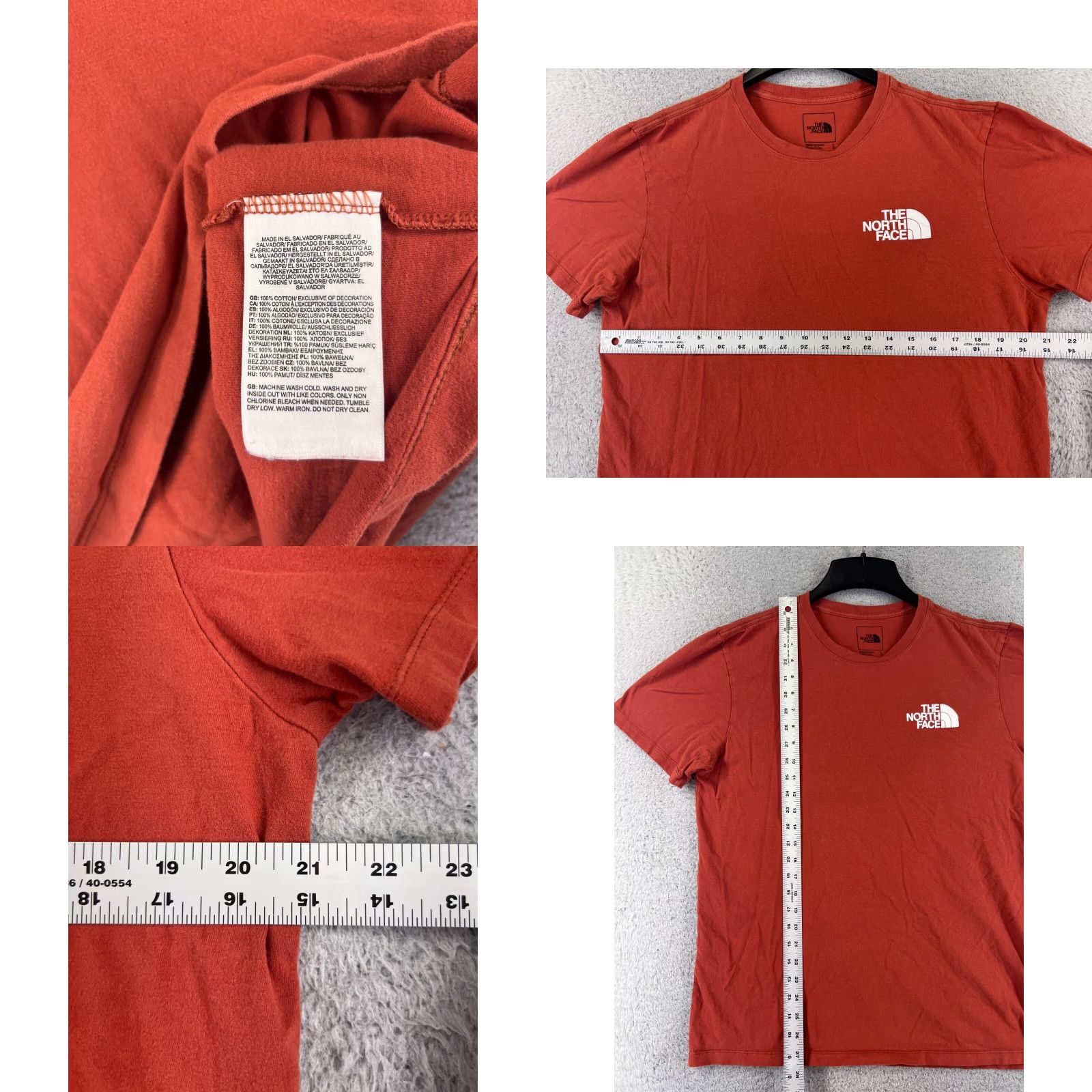 The North Face The North Face Shirt Men L Orange Short Sleeve Crew Neck 100% Cotton Hike Logo Size US L / EU 52-54 / 3 - 8 Thumbnail