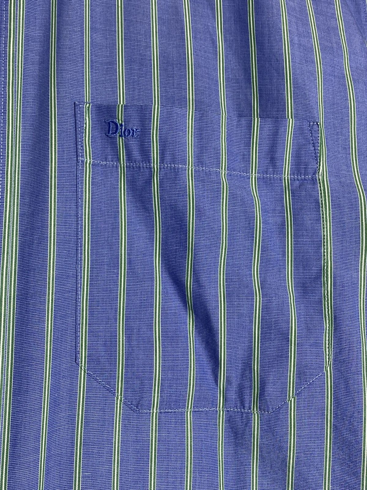 Christian Dior Monsieur Vintage Christian Dior Striped Short Sleeve Shirt Size US L / EU 52-54 / 3 - 4 Thumbnail