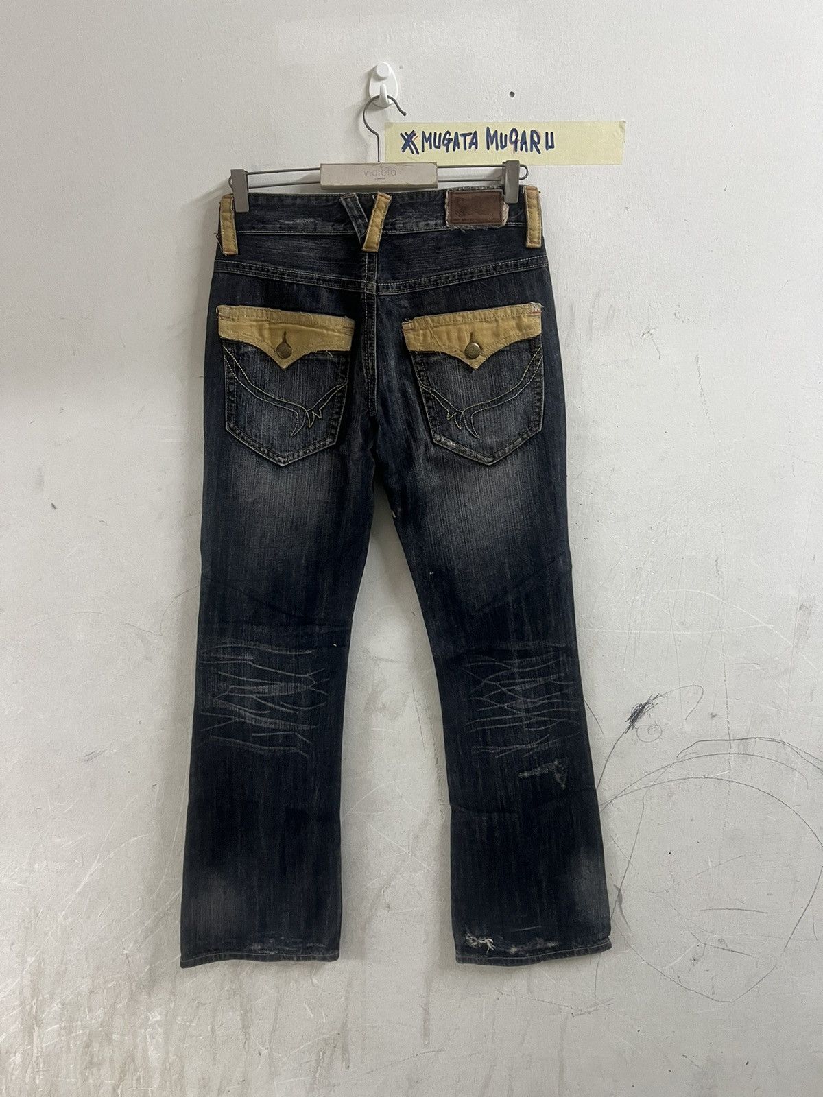 FLARED🔥THRASHED RIPPED DENIM PANT
