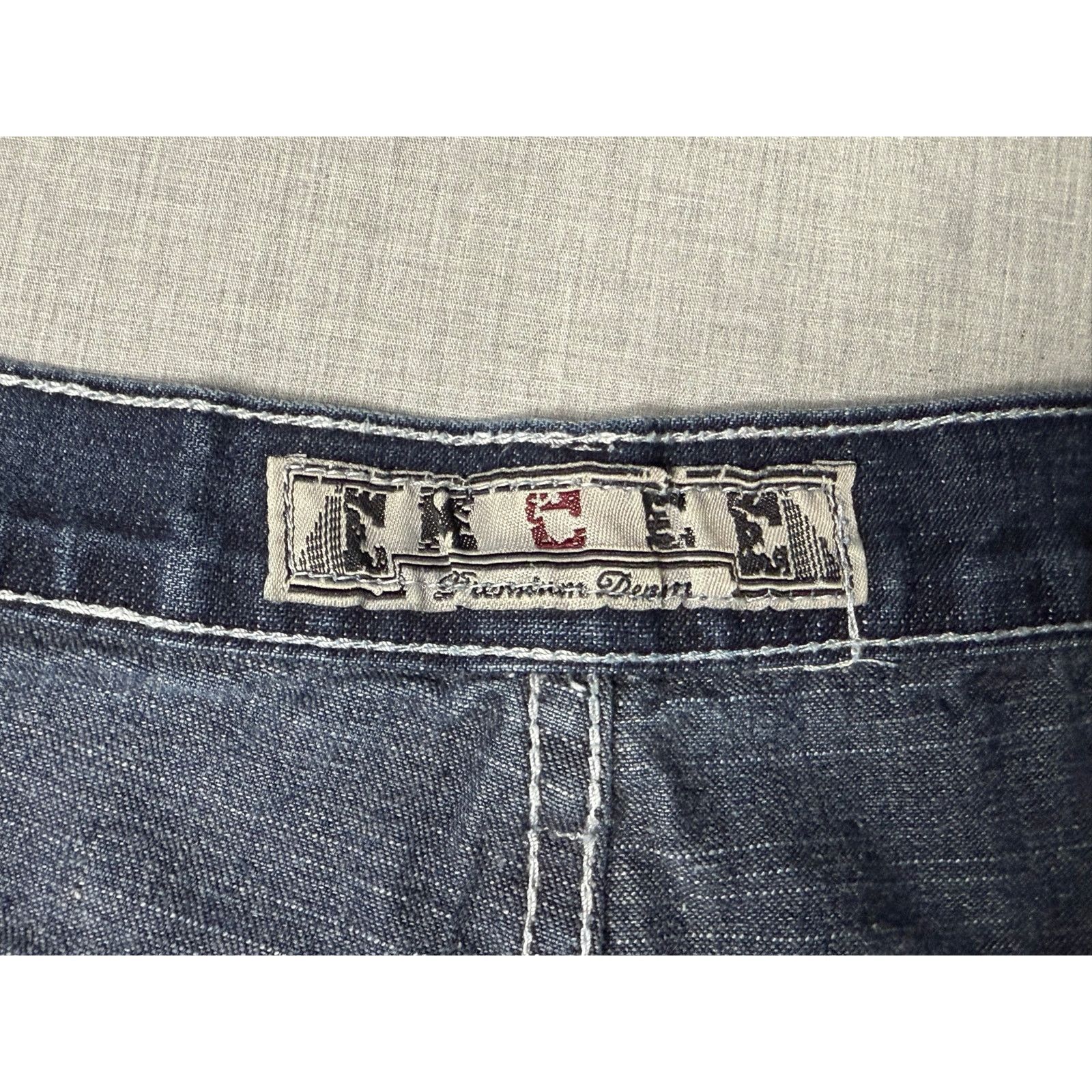 Other Vintage Y2K Emcee Baggy Wide Leg Pocket Flap Jean Shorts 38 Size US 38 / EU 54 - 3 Thumbnail