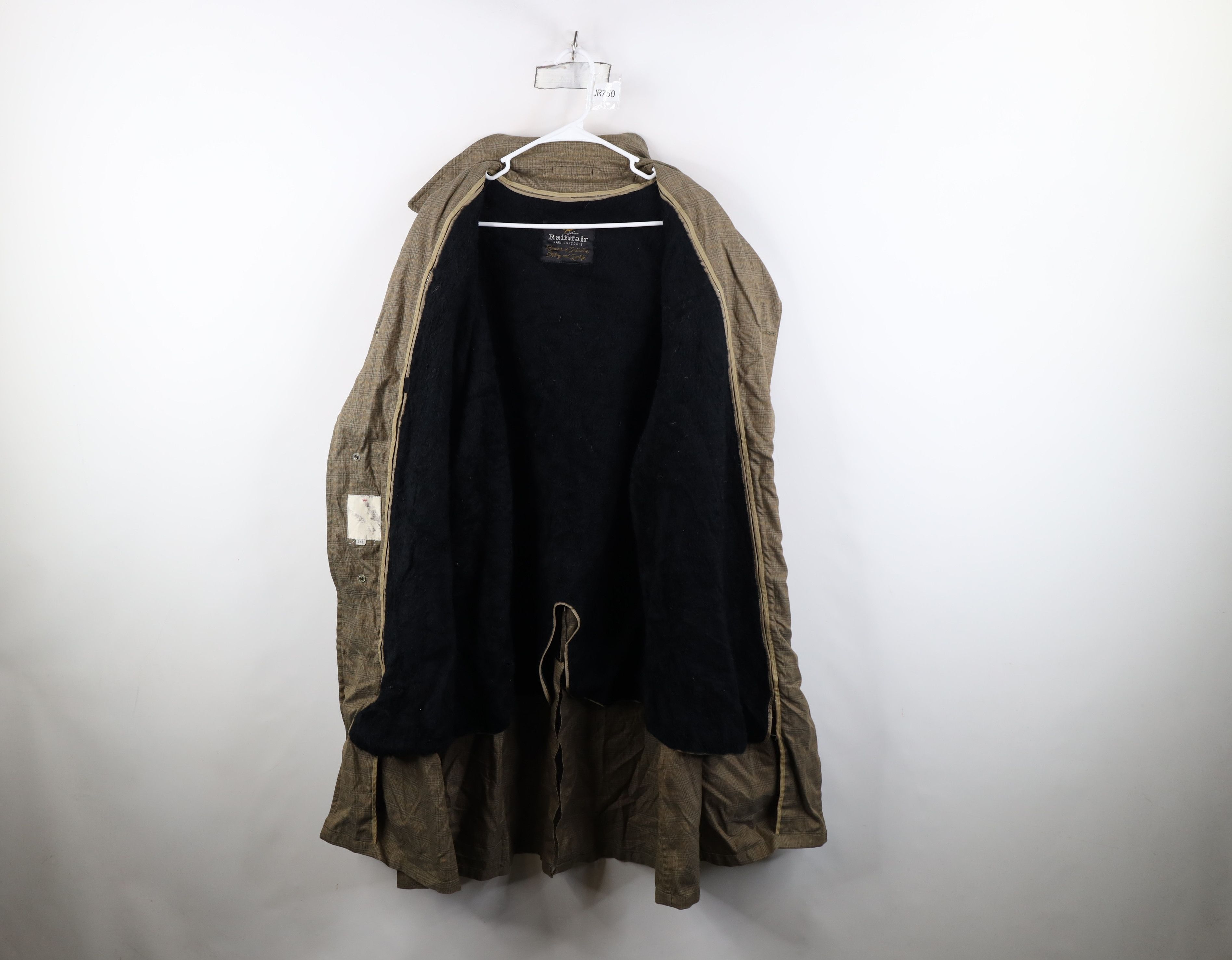Vintage Vintage 60s 70s Streetwear Trench Coat Rain Jacket Plaid Size US XL / EU 56 / 4 - 8 Thumbnail