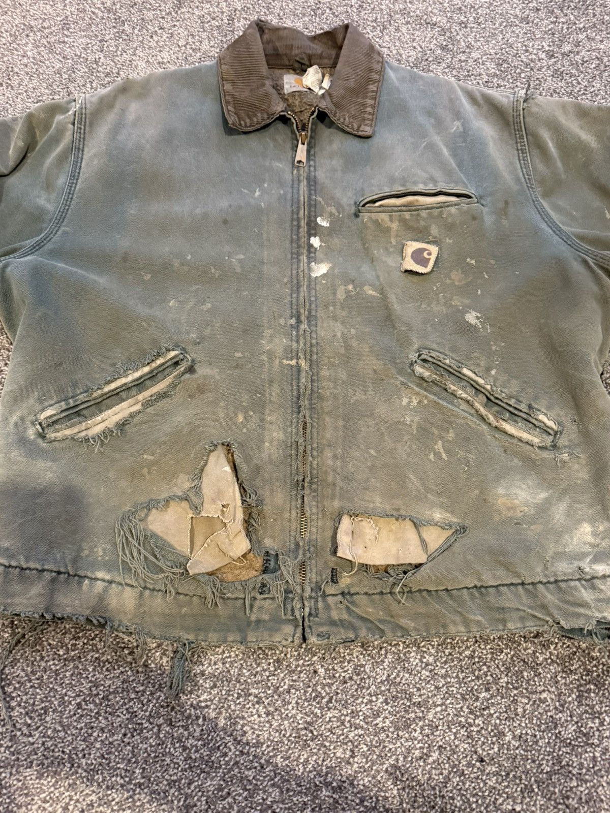 Carhartt Vintage Carhartt Detroit Jacket J43 HTG Moss Green Large Size US L / EU 52-54 / 3 - 3 Thumbnail