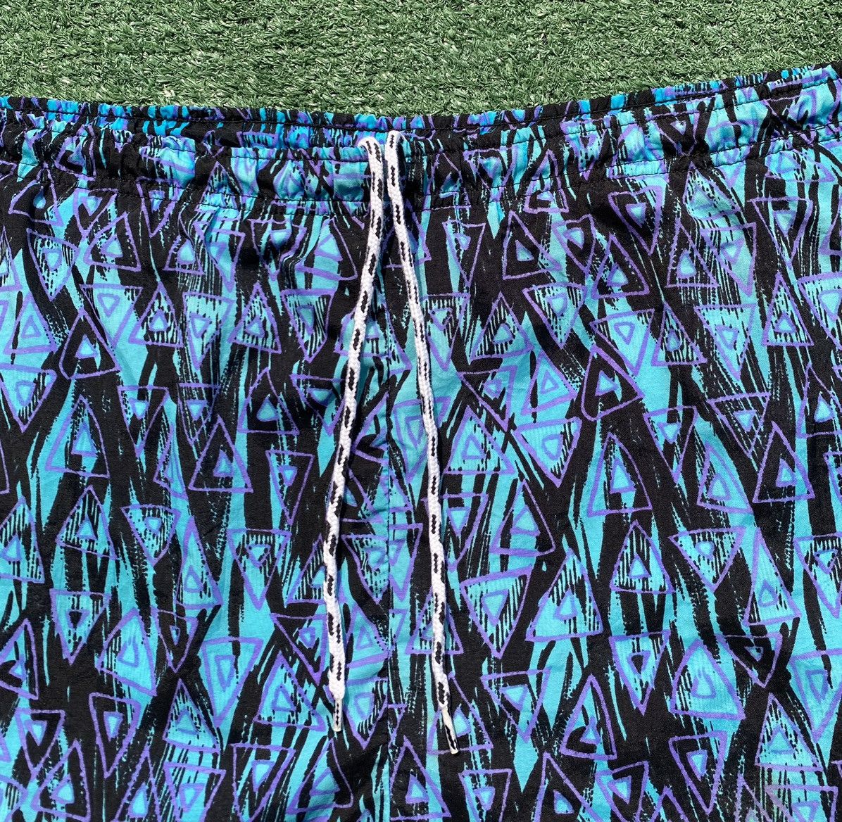 Bugle Boy VTG 90’s Navigata By Bugle Boy Patterned Lined Swim Shorts Size US 38 / EU 54 - 3 Thumbnail