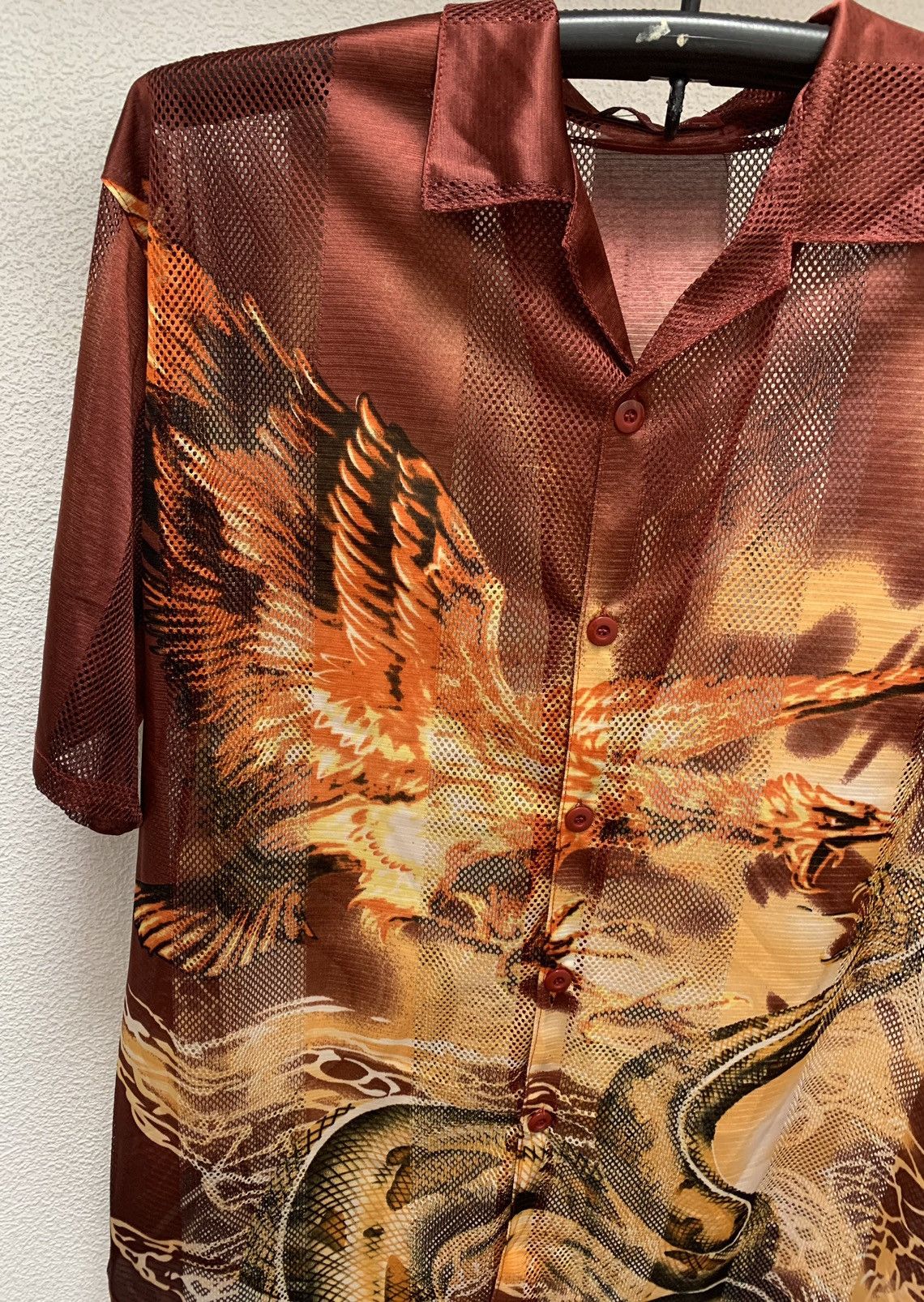 Other Dragon vintage drill y2k shirt Xl sz oversize crazy hawai Size US XL / EU 56 / 4 - 3 Thumbnail
