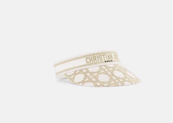 Dior o1w1db10325 Size: OS / 41CA Visor Hat / Cap in Gold & White Size ONE SIZE - 1 Thumbnail