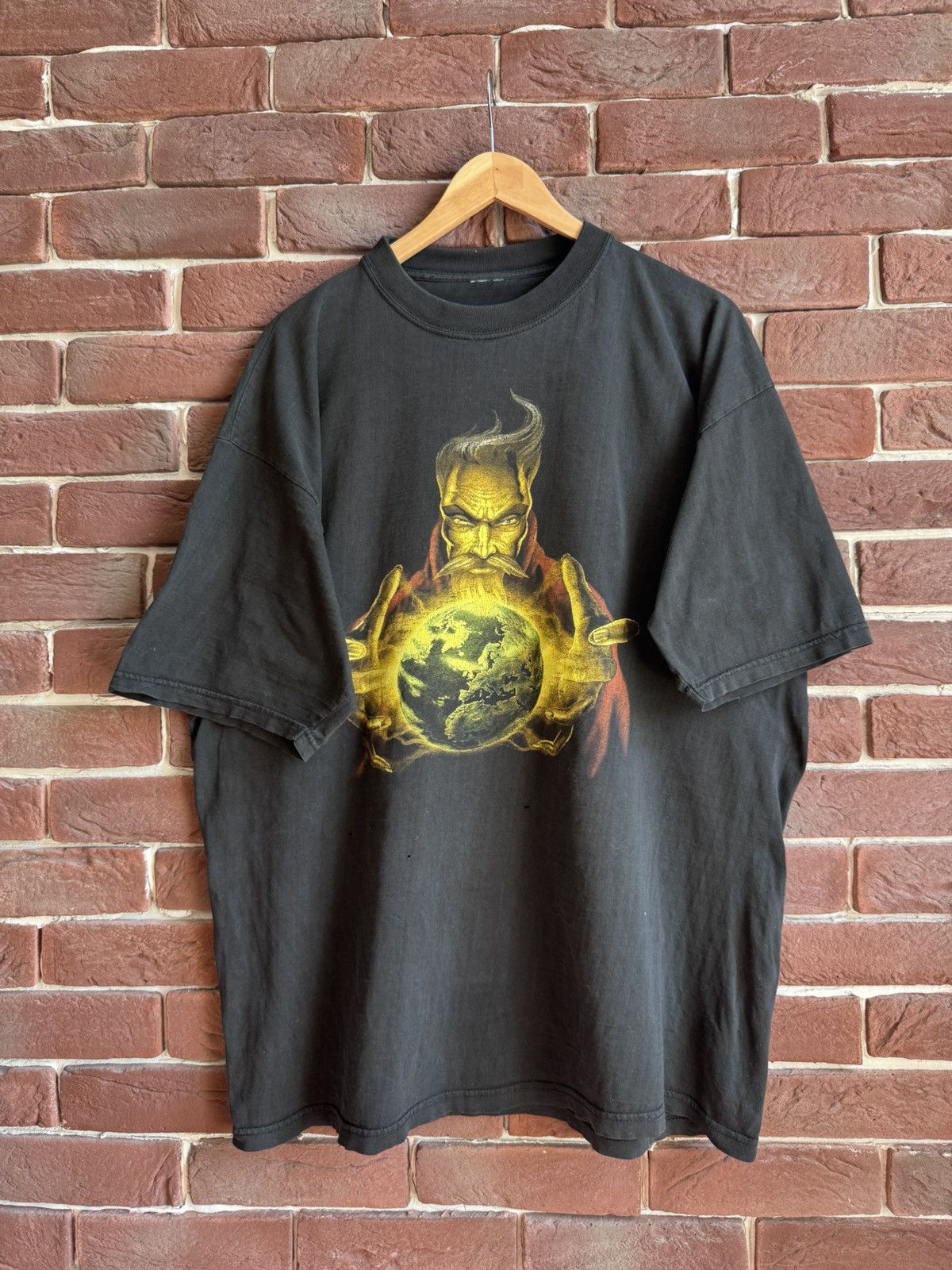 Band Tees Vintage 90s Thunderdome Wizard Hardcore Gabber Band Tshirt Size US XL / EU 56 / 4 - 1 Thumbnail