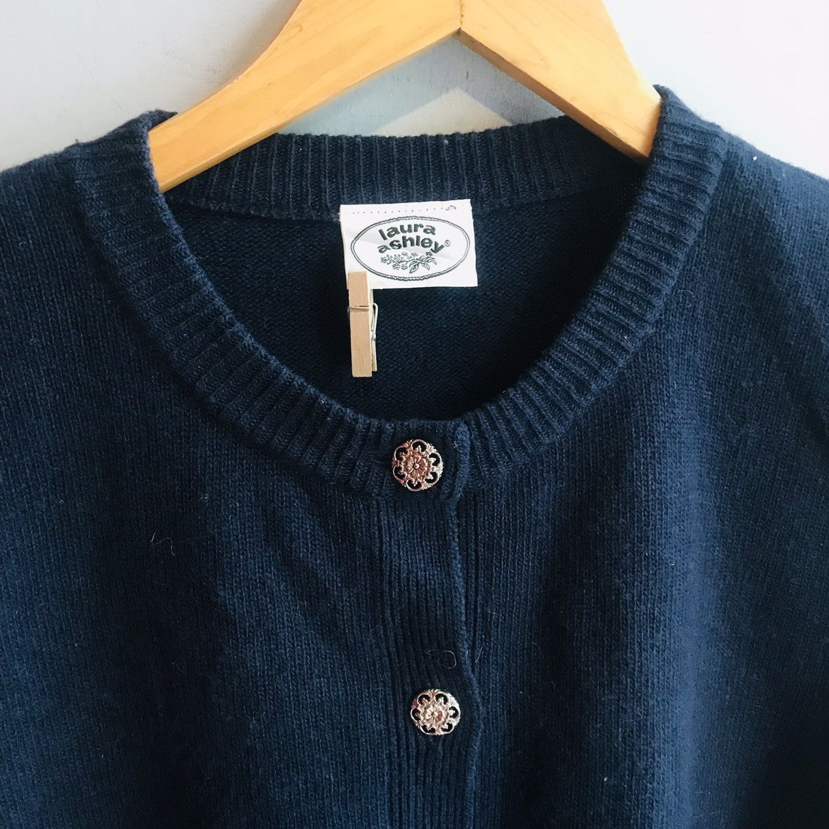 Laura Ashley × Vintage 90’s Laura Ashley Button Up Long Cardigan Size M / US 6-8 / IT 42-44 - 3 Thumbnail