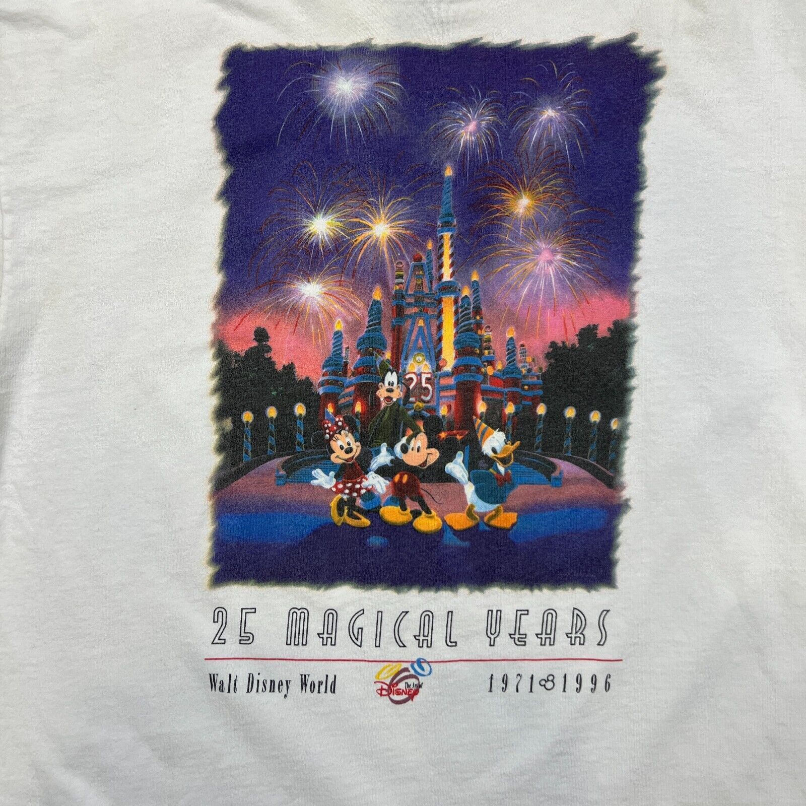 Disney × Mickey Mouse × Vintage Vintage 1996 Walt Disney World Tee XL Single Stitch T Shirt Size US XL / EU 56 / 4 - 3 Thumbnail