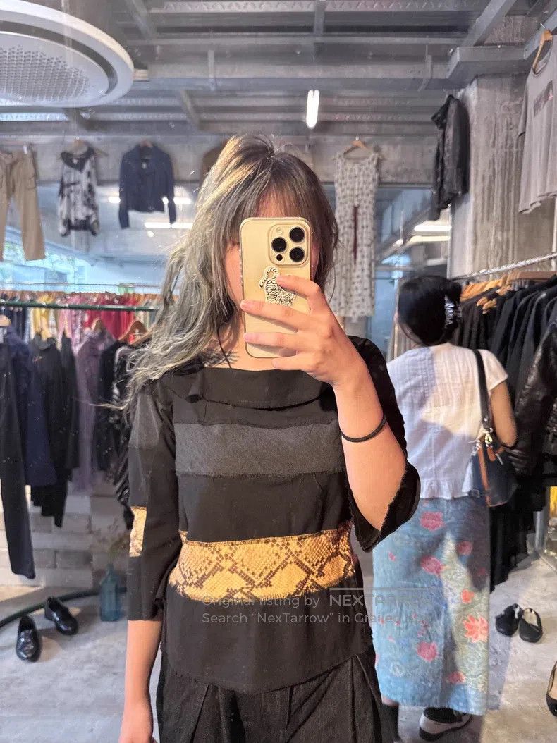 Other Comme des Garcons Wool and Snake Skin Patchwork Top Size S / US 4 / IT 40 - 5 Thumbnail