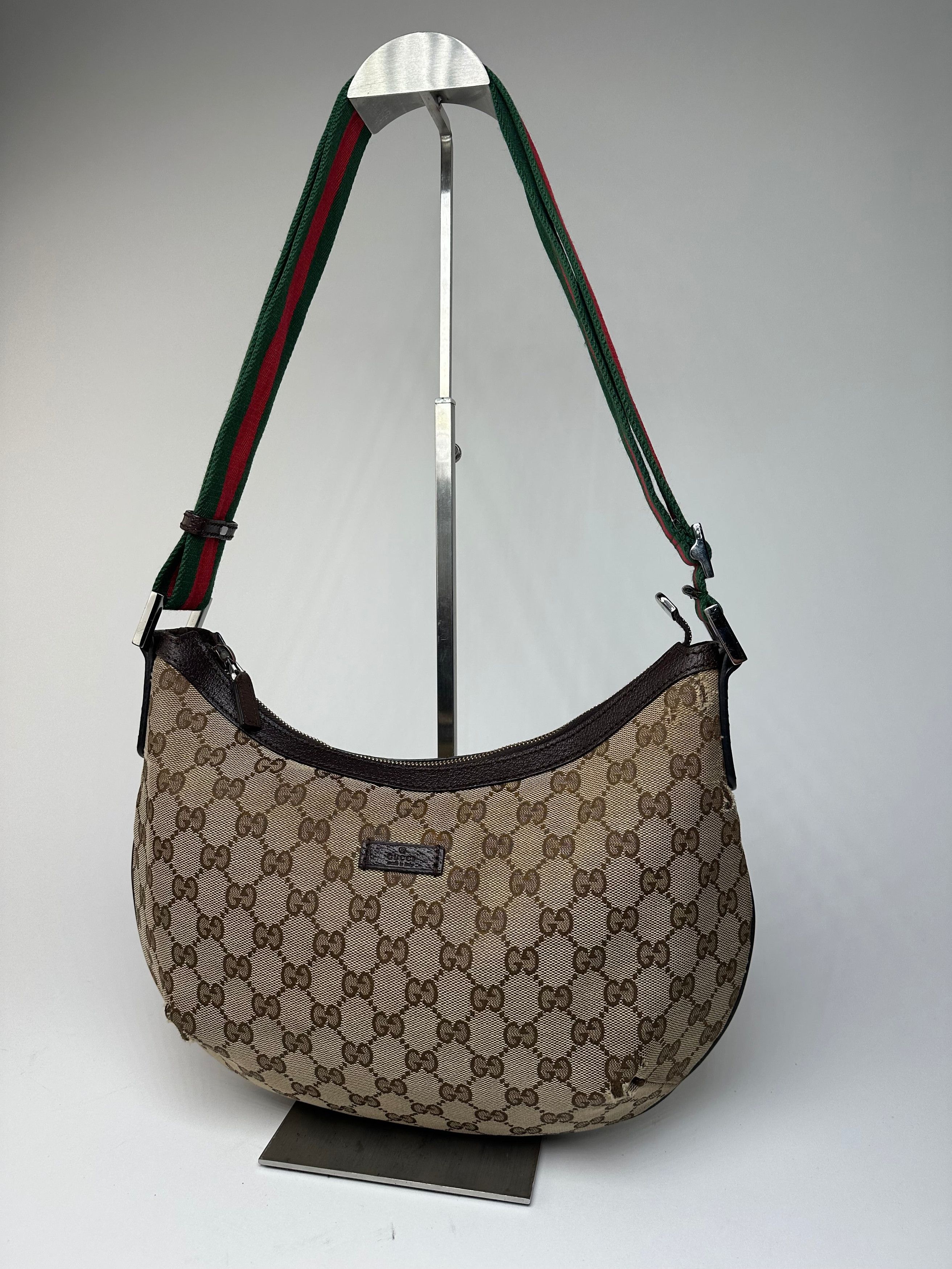 Gucci Vintage Monogram Canvas Croissant Shoulder bag Beige Brown Size ONE SIZE - 1 Thumbnail