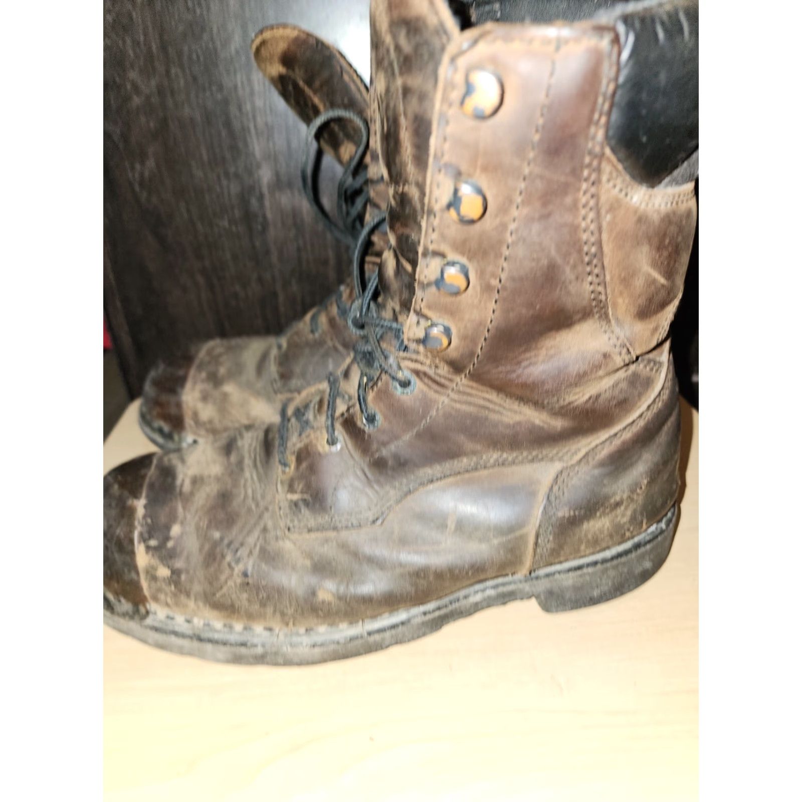 Red Wing Red Wing Shoes Boot 9.5 Mens Dyna Force 2211 Waterproof Steel Toe EH Brown Leather Work Size US 10 / EU 43 - 2 Thumbnail