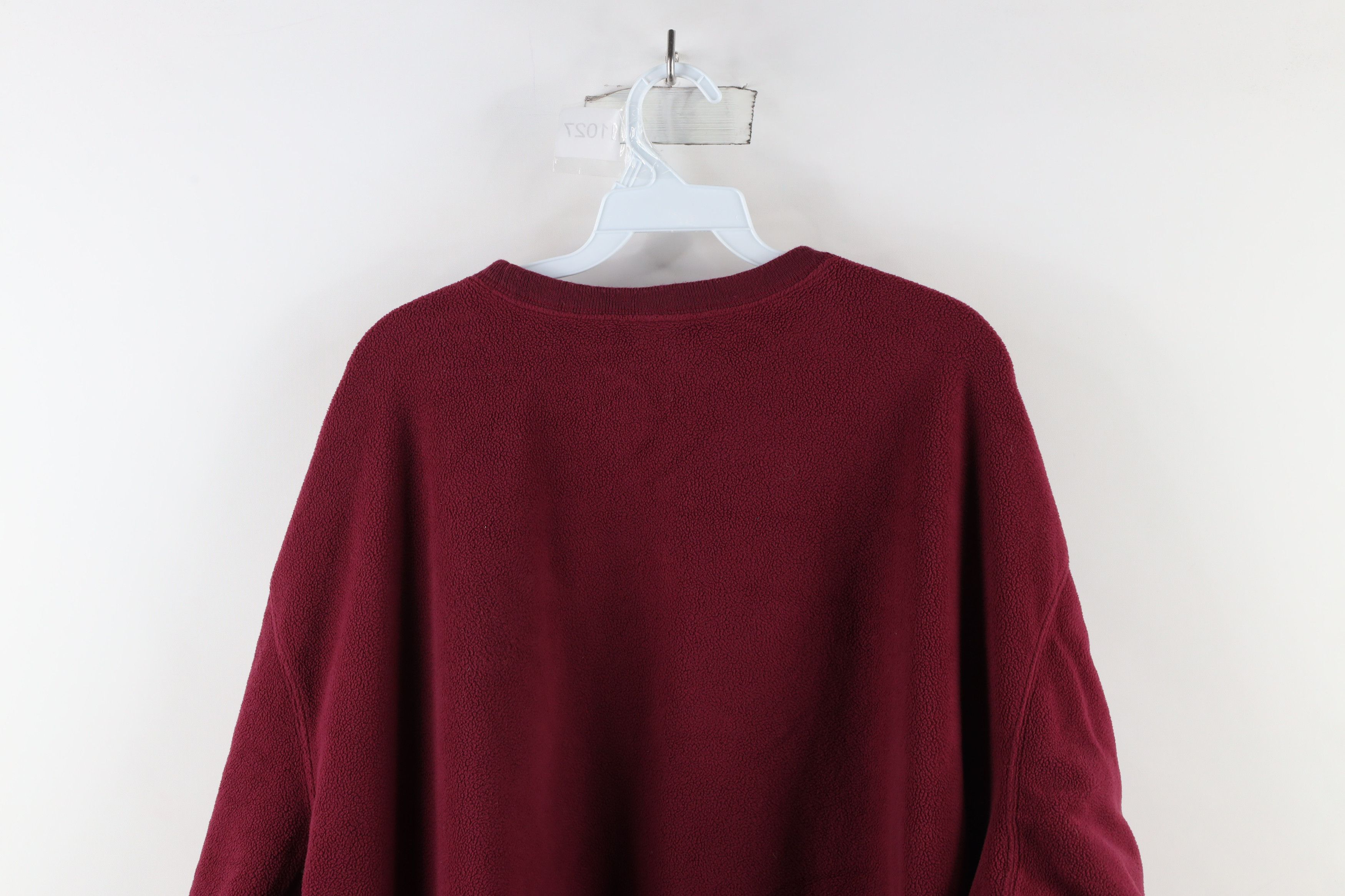 Disney × Vintage Vintage 90s Disney Winnie the Pooh Fleece Sweatshirt Maroon Size XXL / US 16-18 / IT 52-54 - 8 Thumbnail