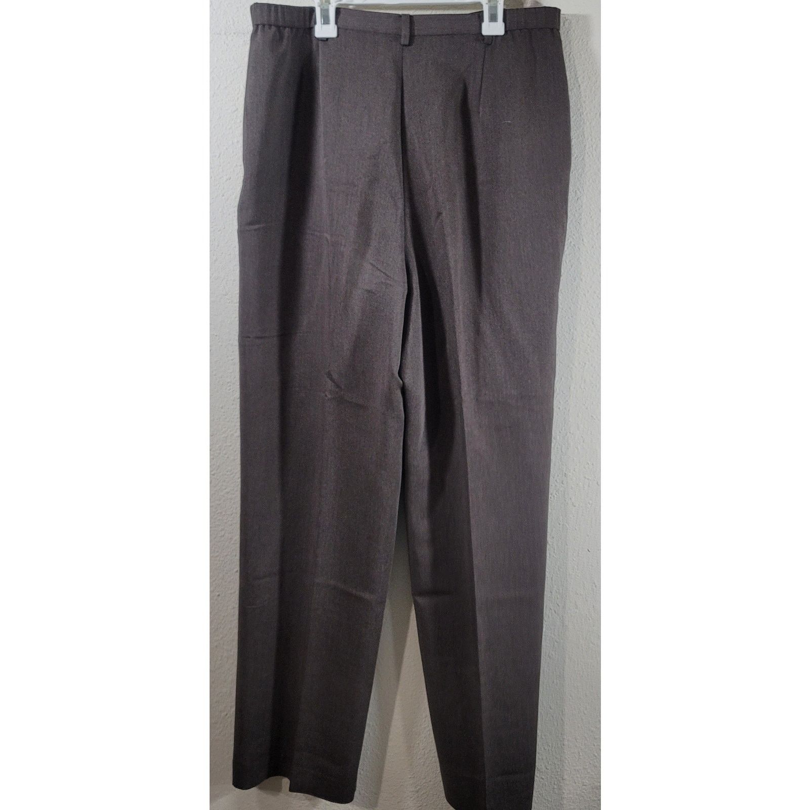Other Villager Liz Claiborne Brown Pleated Front Dress Pants 14 Size 36" / US 14 / IT 50 - 2 Thumbnail