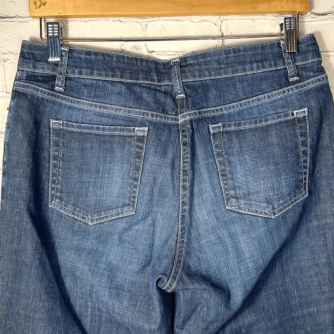 Boden BODEN Jeans Cropped Capri Dark Wash Denim Mid Rise Cuffed Sz 14L US WC052 Womens Jeans Size 36" / US 14 / IT 50 - 3 Thumbnail