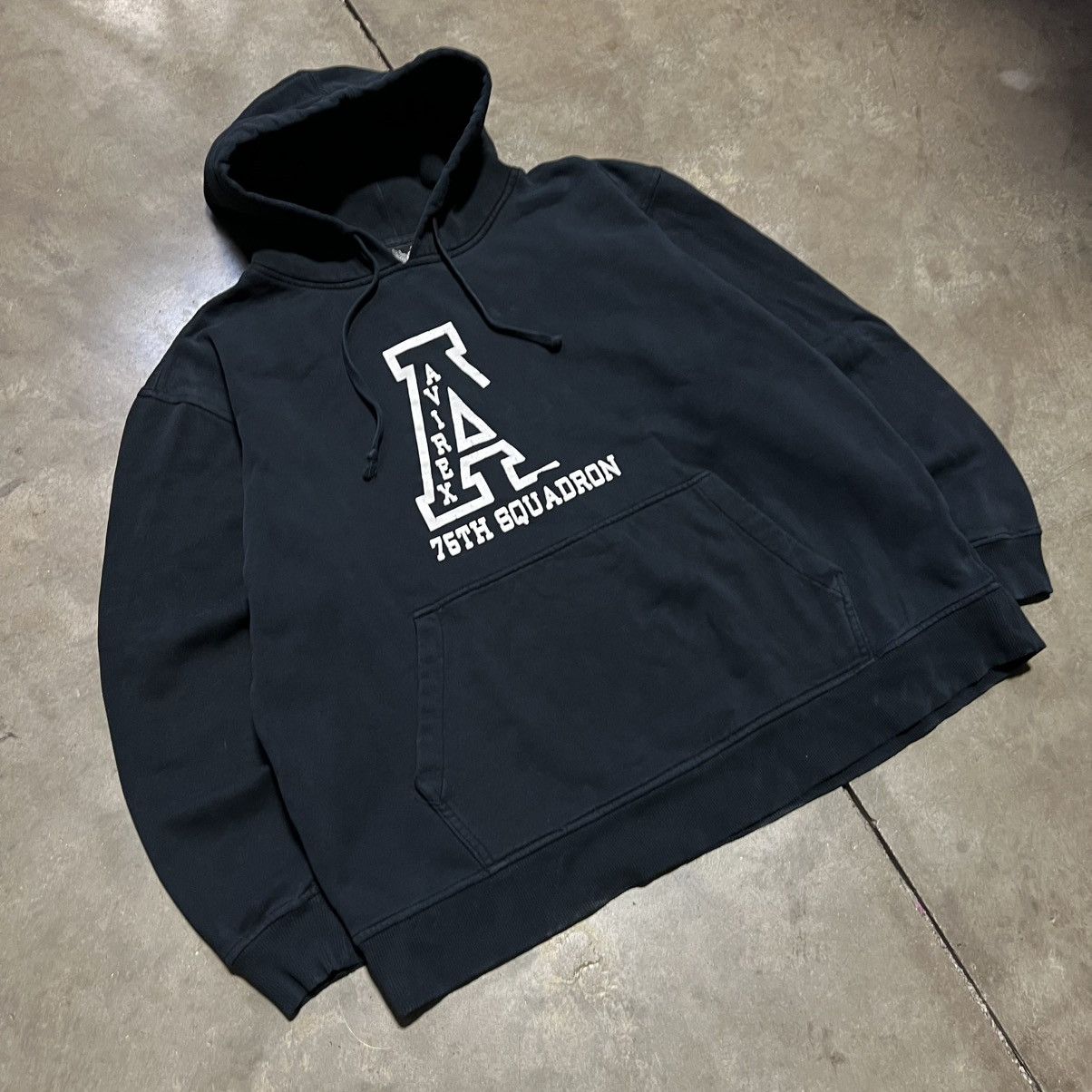 Avirex Vintage Avirex Hoodie Sweatshirt Military 75th Squadron 90s Size US XL / EU 56 / 4 - 2 Thumbnail