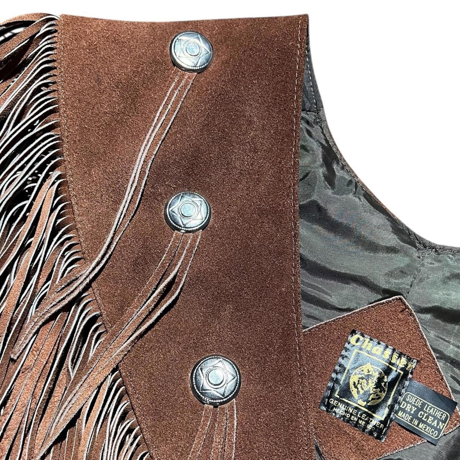 Other Vintage Chasser Suede Leather Mexico Shawl Size ONE SIZE - 2 Thumbnail
