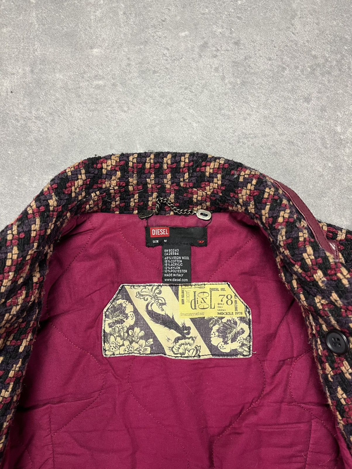 Diesel 00s Diesel Tweed Assymetrical Leather Straps Moto Jacket M Size M / US 6-8 / IT 42-44 - 13 Thumbnail