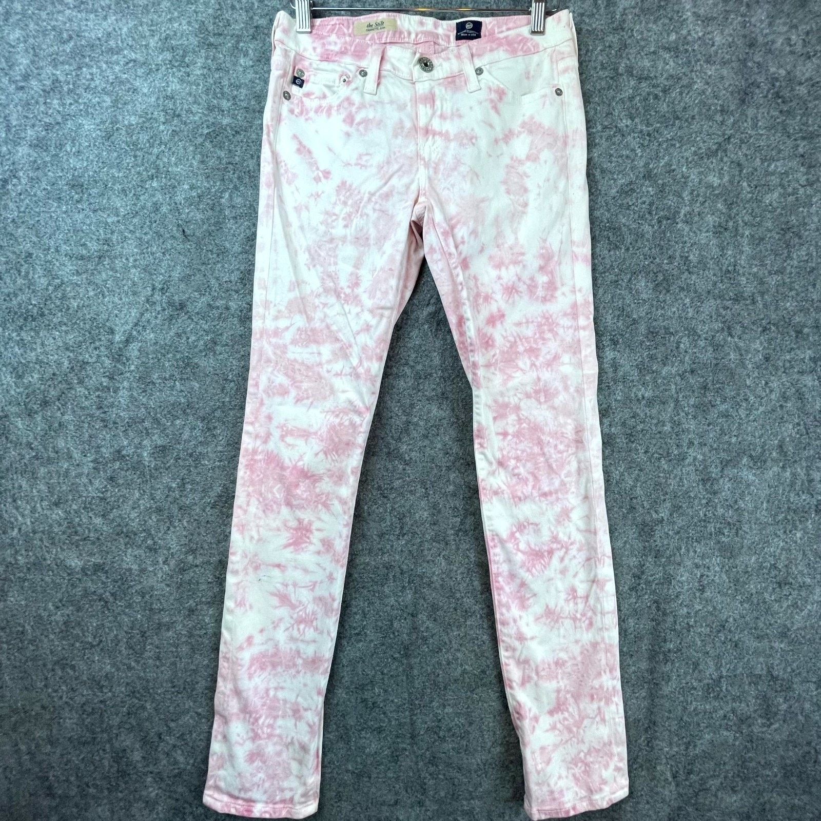 AG Adriano Goldschmied AG Adriano Goldschmied The Stilt Cigarette Jeans 25 Pink Size 25" / US 0 / IT 36 - 1 Thumbnail