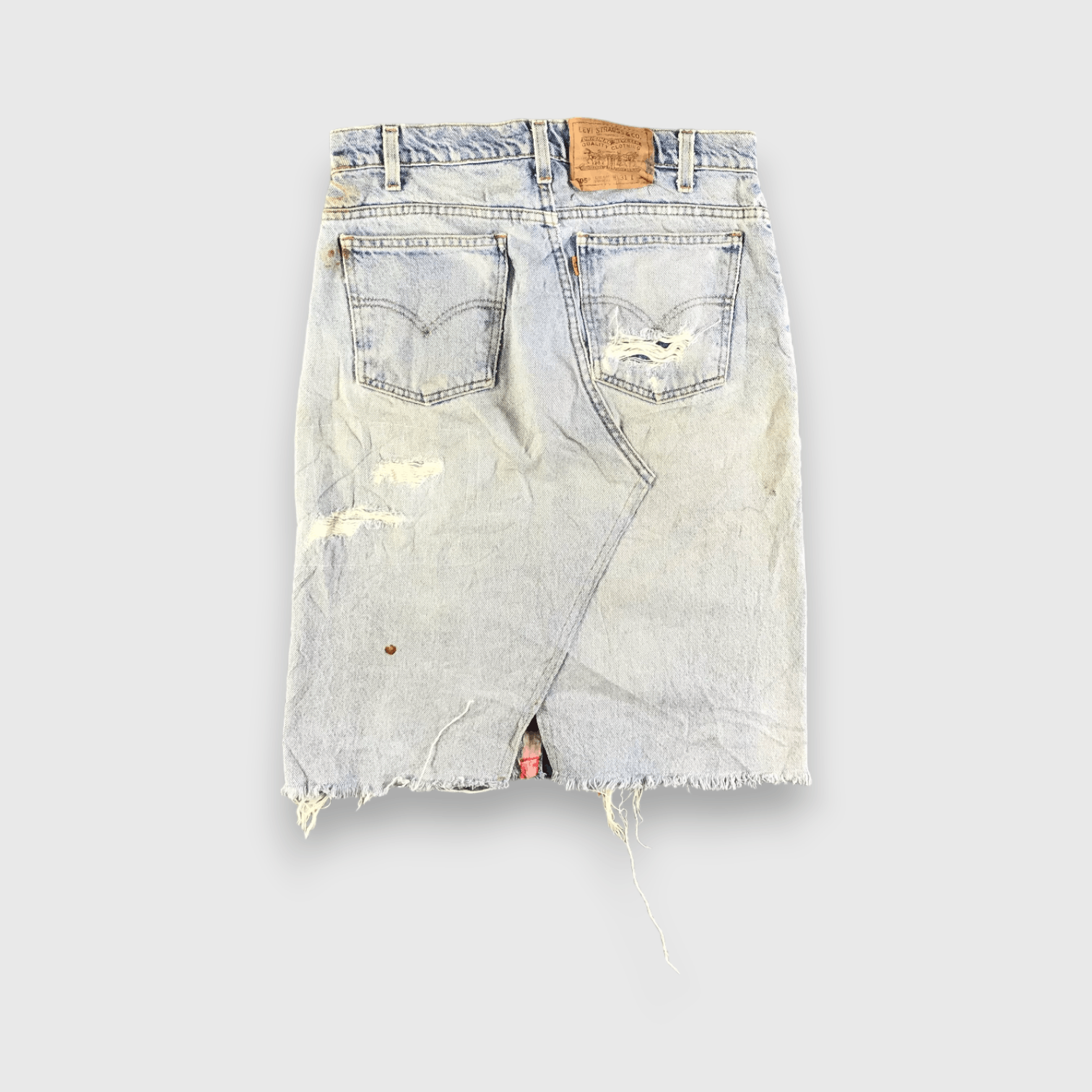 Levi's × Vintage Vintage Light Wash Levis 505 Skirt-J3737 Size 31" - 2 Thumbnail