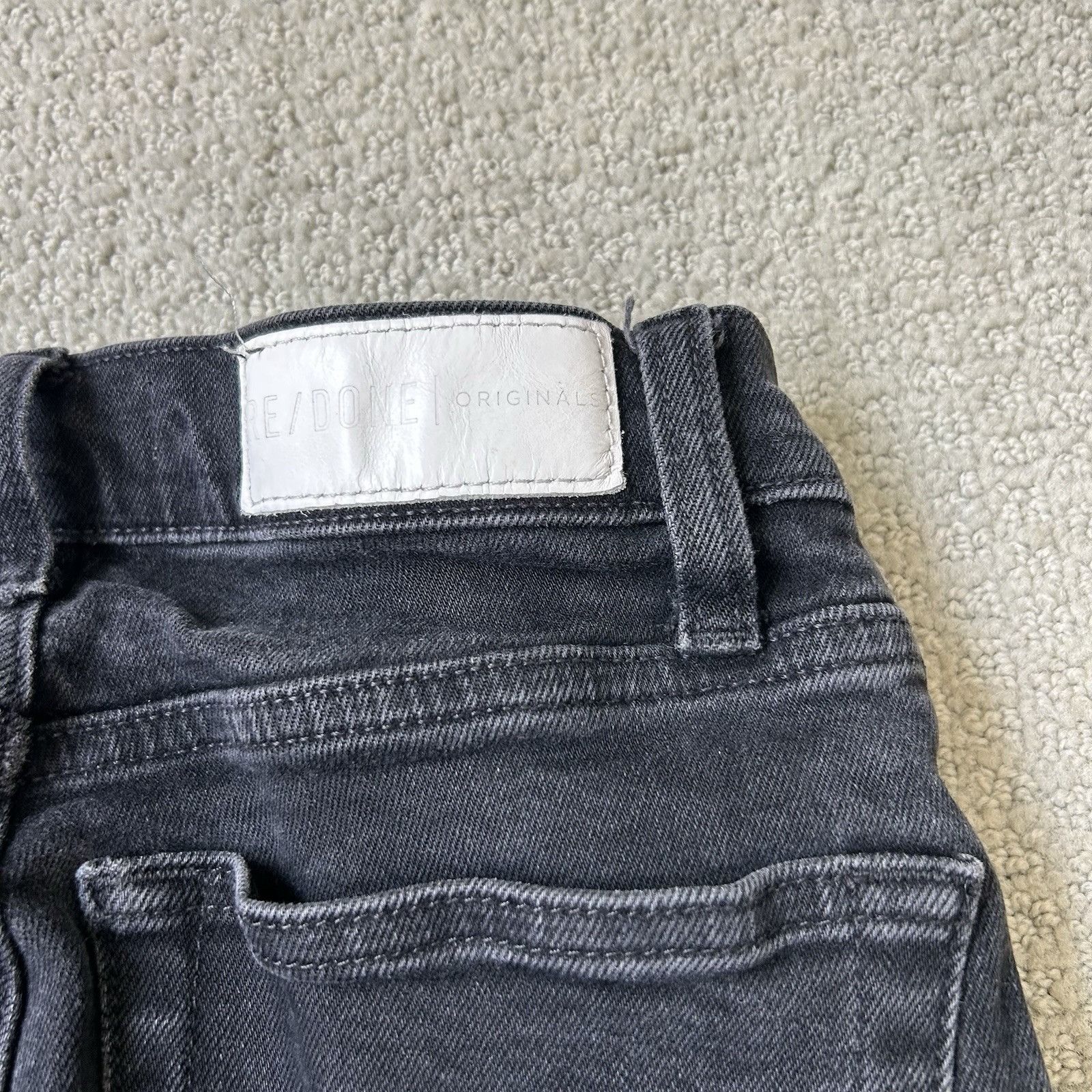 RE/DONE RE/DONE Originals High Rise Ankle Crop Jeans Black Button-Fl Size 25" / US 0 / IT 36 - 12 Thumbnail