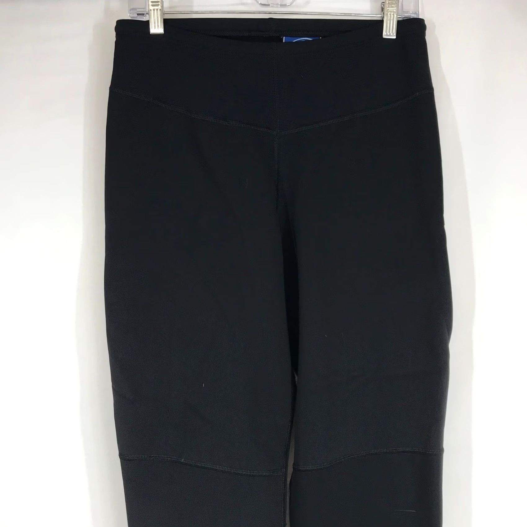Vintage Performance Bike Womens XL Black Fleece Lined Cycling Leggings Padded Ankle Zip Size 40" / US 18 - 2 Thumbnail