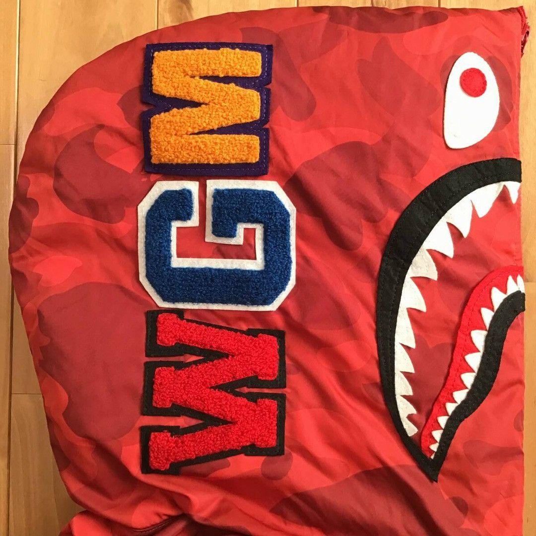 Bape BAPE Shark Full Zip Hoodie Puffer Down Jacket Red Camo APE Size US L / EU 52-54 / 3 - 5 Thumbnail