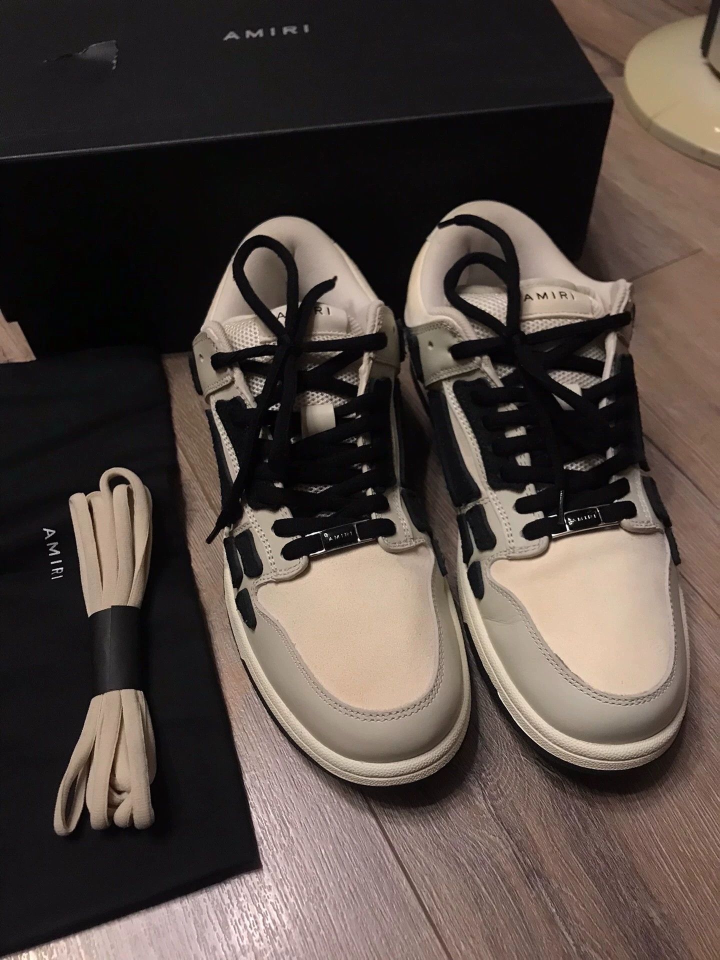 Amiri Amiri Bone Colorblock Sneakers 43 New Black/White/Gray Size US 10 / EU 43 - 1 Thumbnail