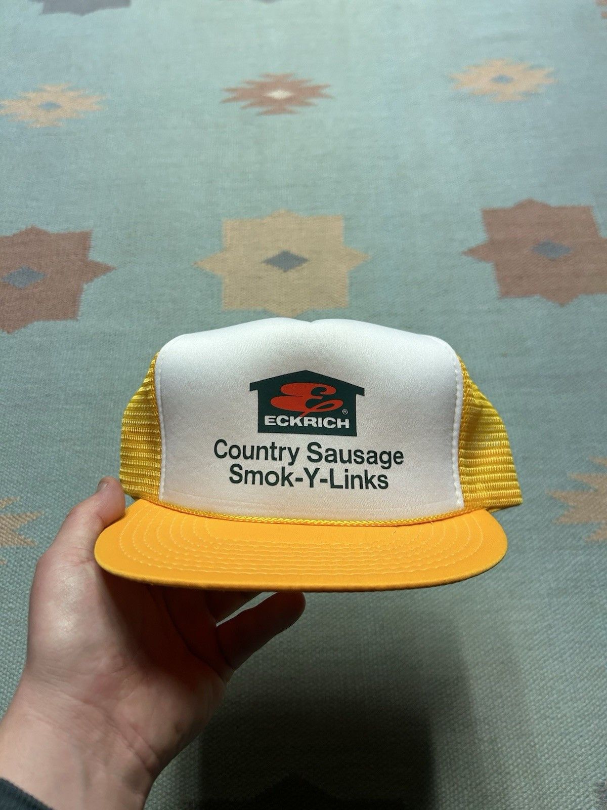 Vintage Vintage trucker hat mesh Eckrich country sausage snapback Size ONE SIZE - 2 Thumbnail