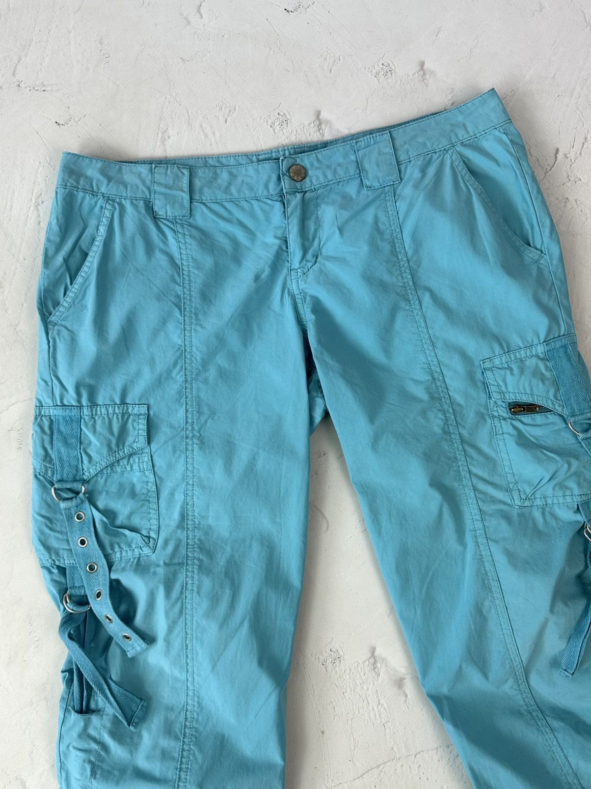 Beauty Beast × If Six Was Nine × Vintage Vintage Bondage Cargo Blue Breeches Size 26" / US 2 / IT 38 - 2 Thumbnail