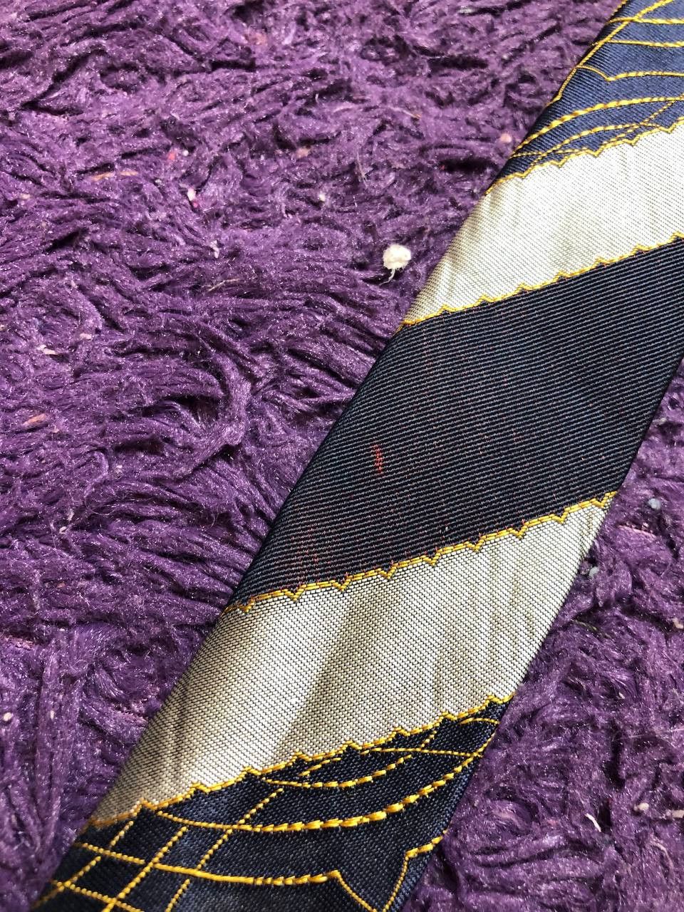 Valentino Valentino Geometric Printed Silk Tie Hand Made Size ONE SIZE - 13 Thumbnail