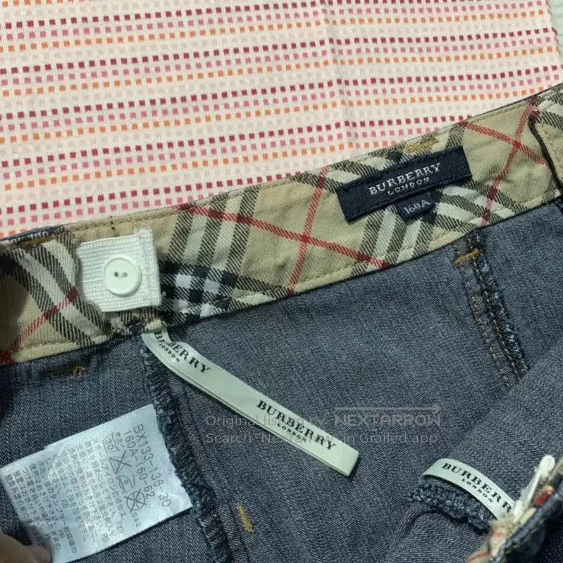 MR & MRS ITALY Burberry Color Block Cotton Denim Skirt. Size 23" - 5 Thumbnail
