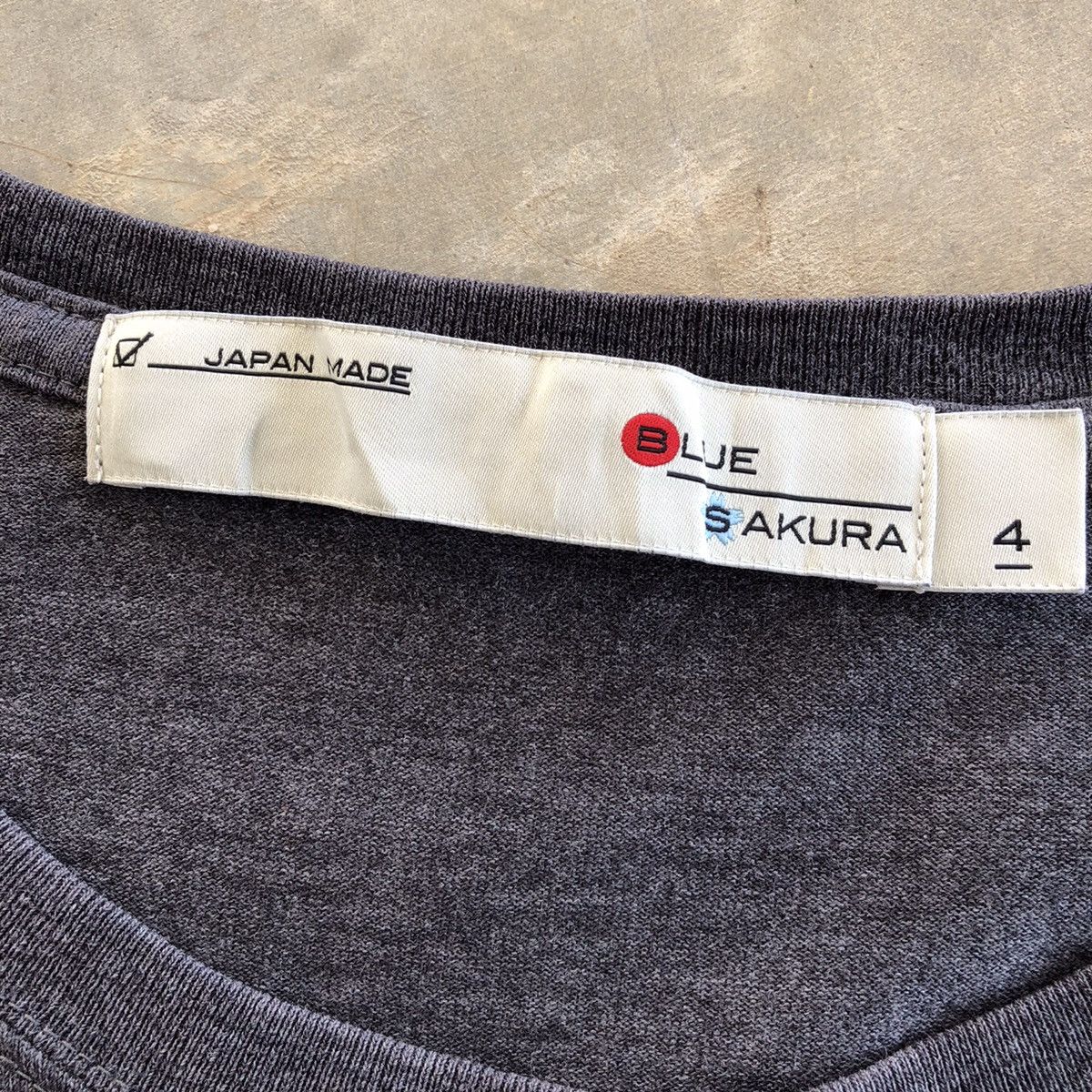 BLUE SAKURA Japan Selvedge Made Pocket T-Shirt