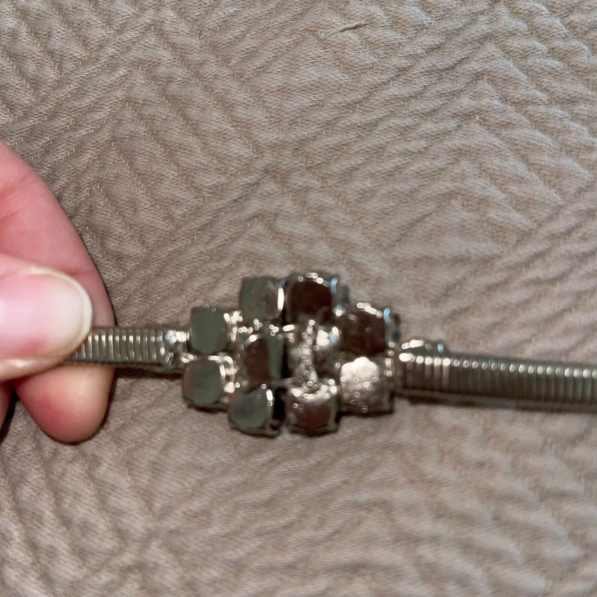 The Unbranded Brand Womens Belt Size 27 Silver Stretch Tone Rhinestone Size ONE SIZE - 6 Thumbnail