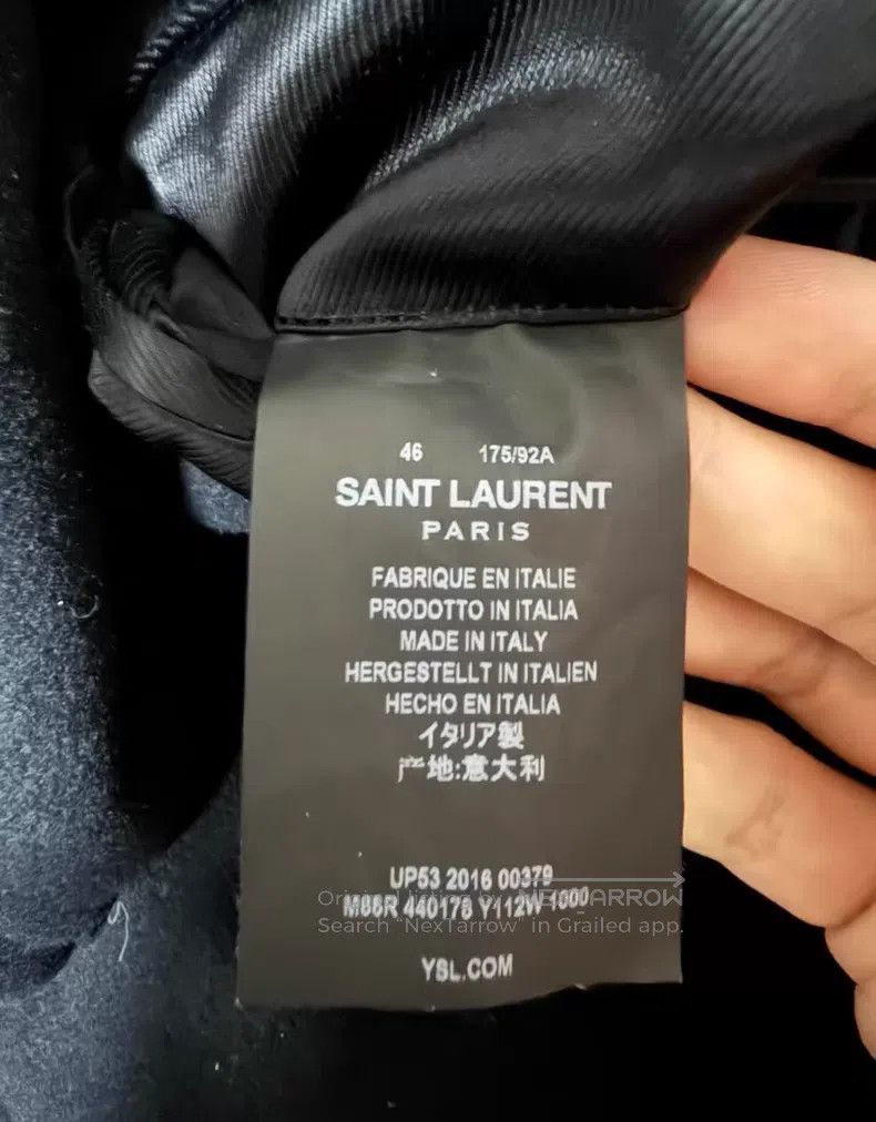 Saint Laurent Paris Saint Laurent Paris Gold Buckle Coat i Size US S / EU 44-46 / 1 - 5 Thumbnail