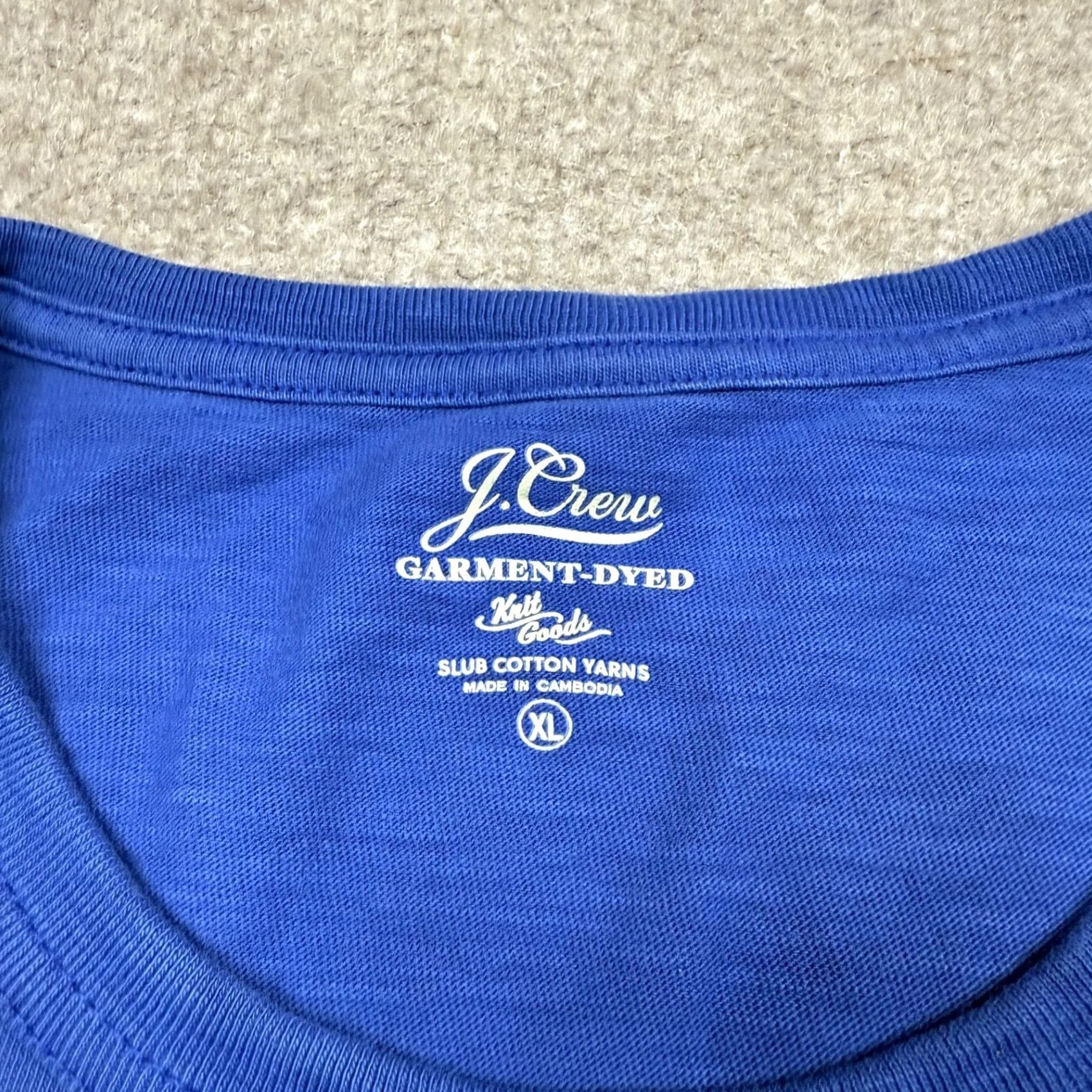J.Crew J.CREW Pocket T Shirt Men XL Blue Knit Logo Shirt Short Sleeve Vintage? No Size US XL / EU 56 / 4 - 2 Thumbnail