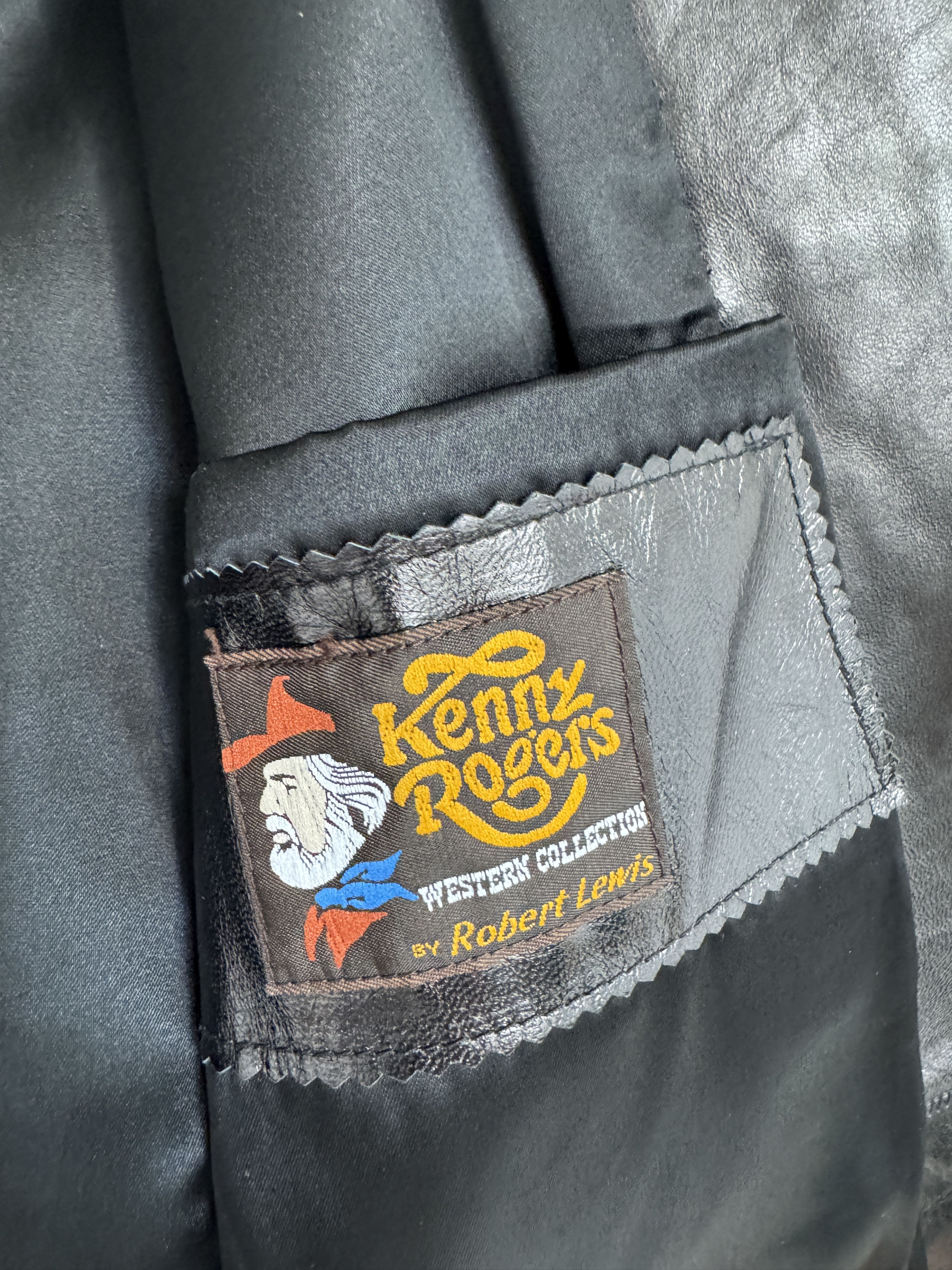 Robert Lewis × Vintage Vintage Western Cowboy Kenny Rogers Lambskin Leather Blazer Size US M / EU 48-50 / 2 - 7 Thumbnail