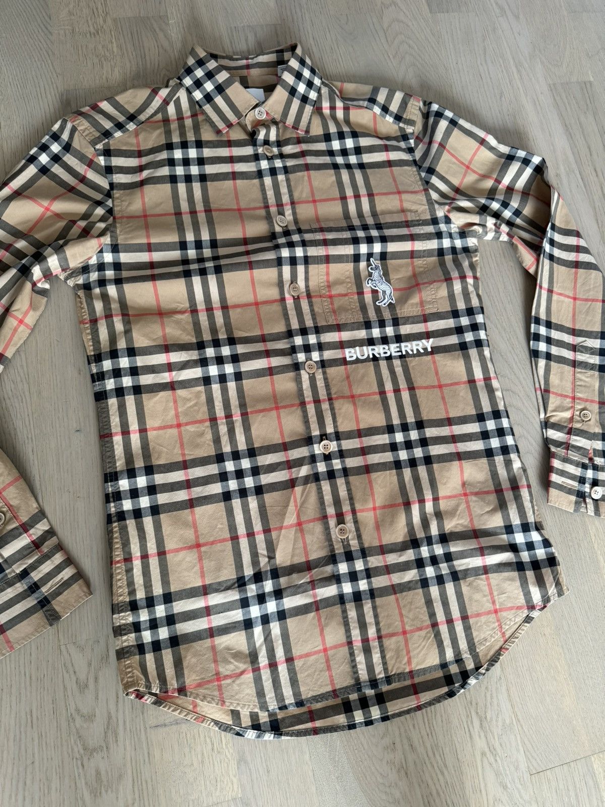 image of Burberry Shirt Study Photos For Real Tape Measurements in Bad Ass, Men's (Size 2XS)