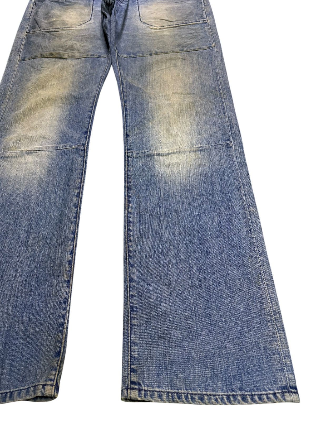 Japanese Brand Vintage Replay Button Fly Mud Wash Loose Baggy Jeans Size US 36 / EU 52 - 7 Thumbnail
