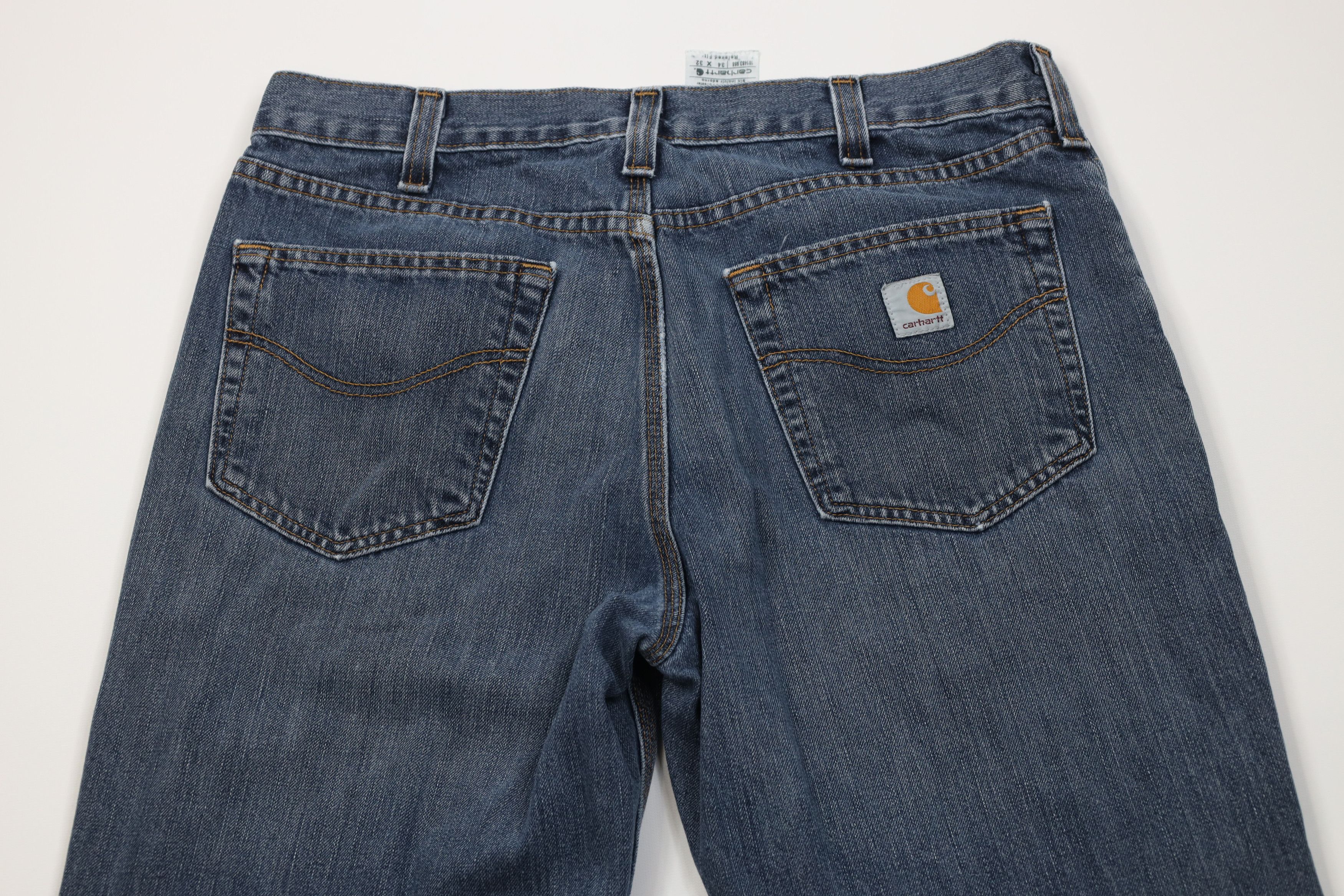 Carhartt Vintage Y2K Carhartt Relaxed Fit Wide Leg Denim Jeans Blue Size US 34 / EU 50 - 10 Thumbnail
