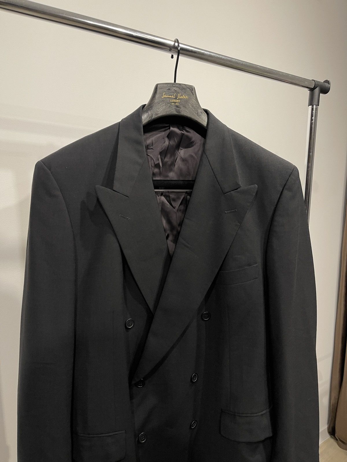 Marks & Spencer Vintage blazer double-breasted classic jacket/ sport coat 46 Size 46L - 2 Thumbnail