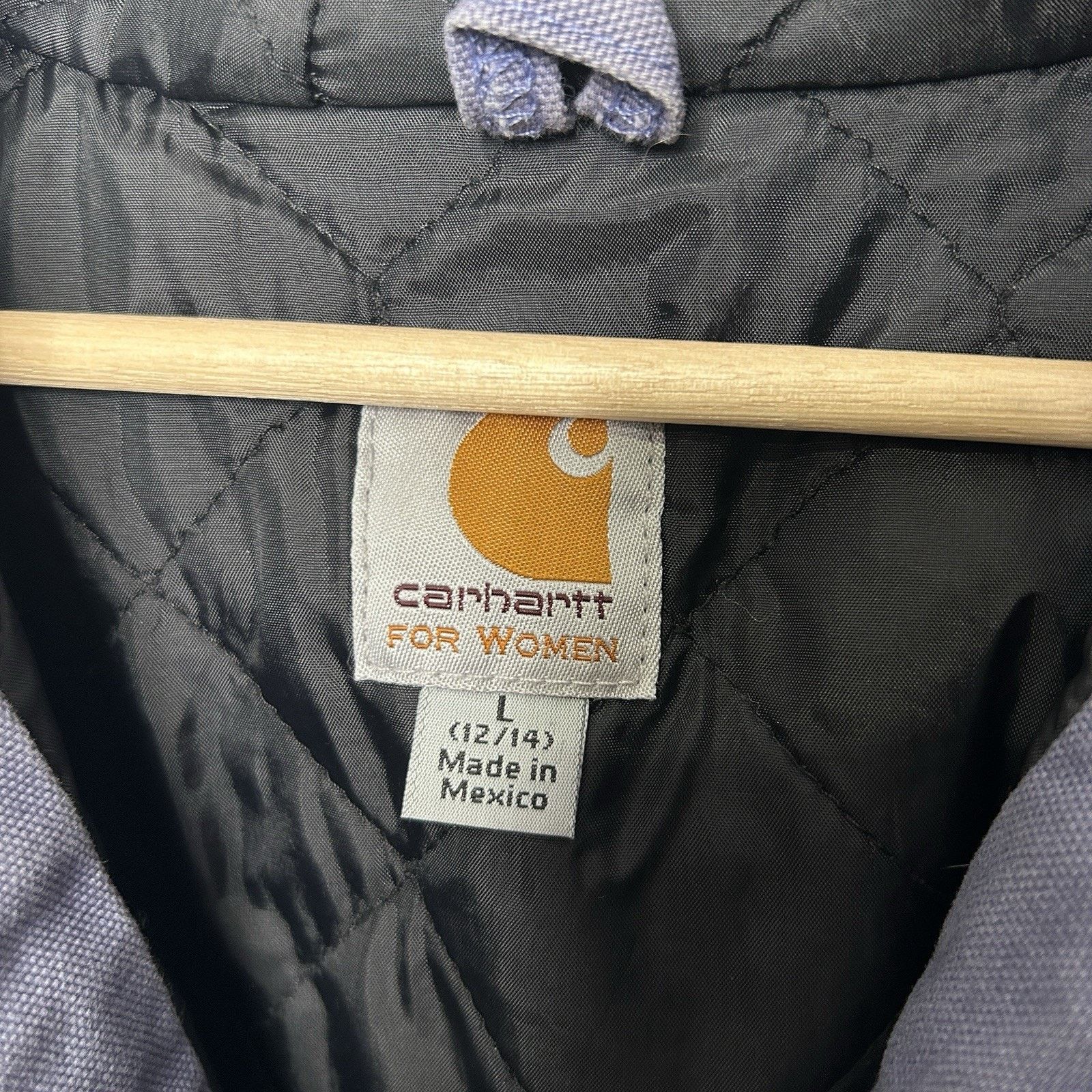 Carhartt Carhartt Quilted Hooded Active Jacket “Periwinkle” 100057 Size L / US 10 / IT 46 - 7 Thumbnail