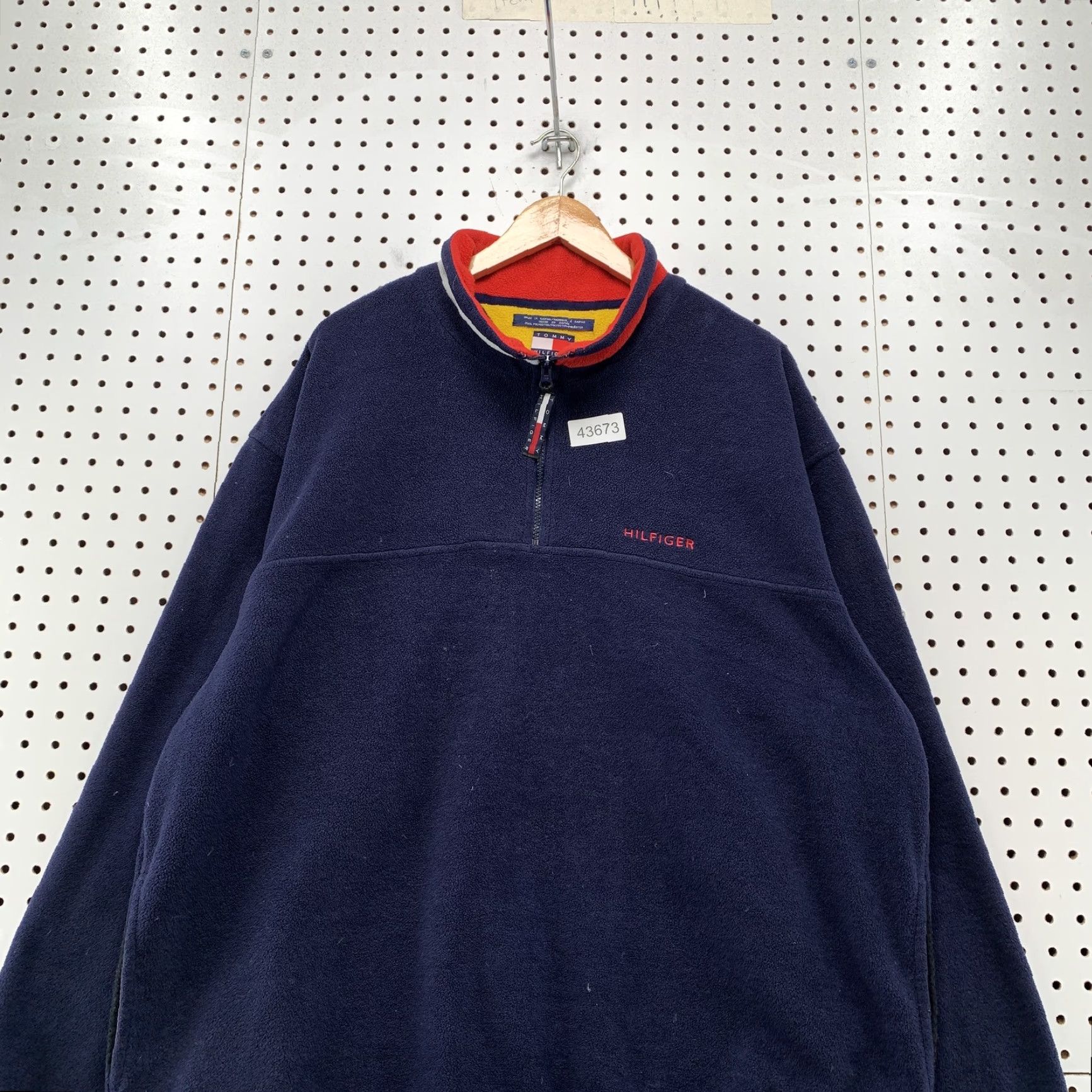 Tommy Hilfiger Vintage Tommy Hilfiger Sweatshirt 2XL Navy Blue Mock Neck Pullover Fleece Mens Size US XXL / EU 58 / 5 - 2 Thumbnail