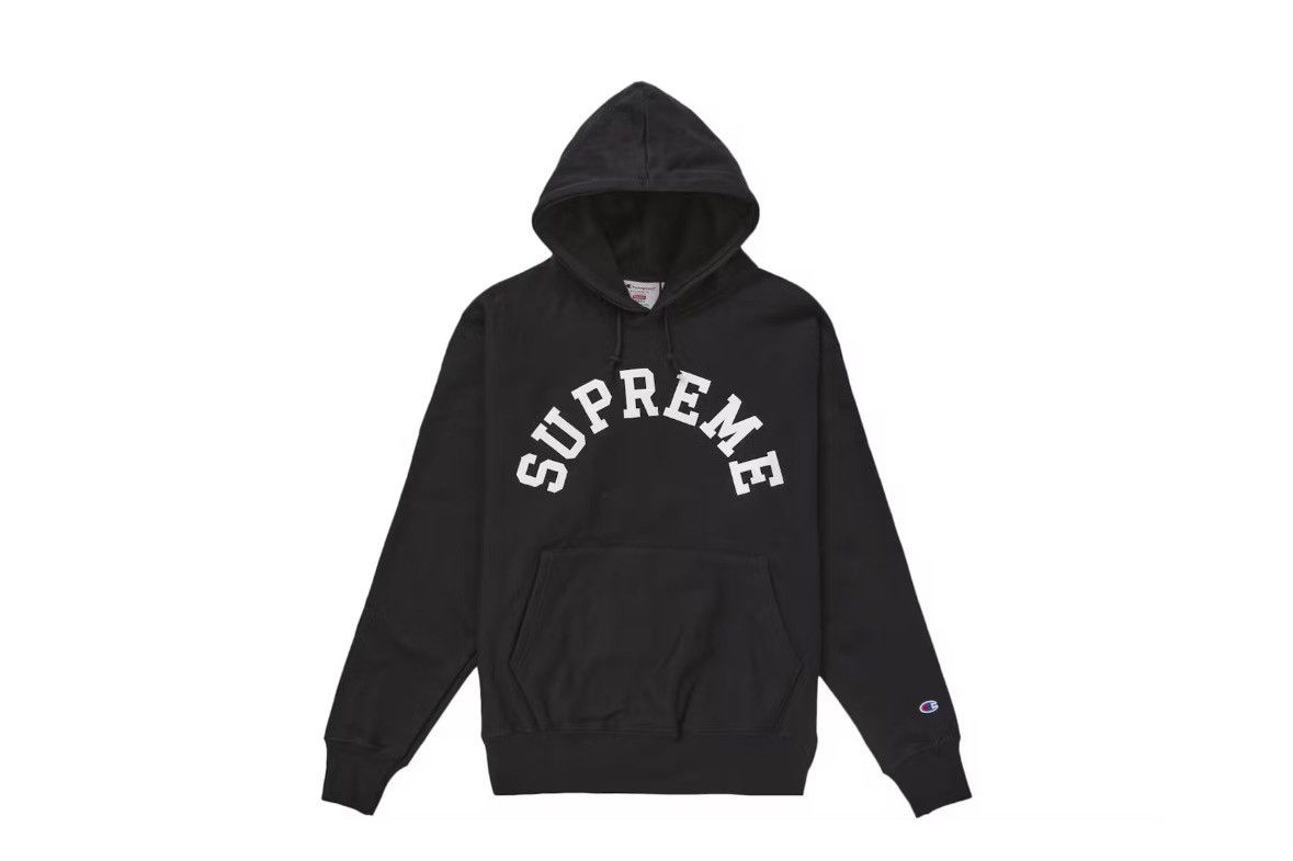 Champion × Supreme Supreme Champion Hooded Sweatshirt Black Size US XL / EU 56 / 4 - 1 Preview