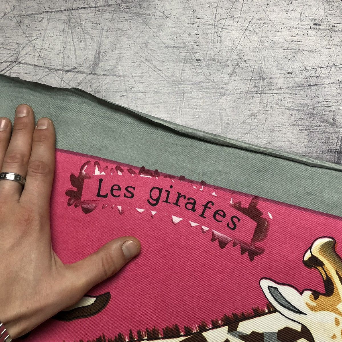 Hermes × Vintage Vintage 90s Hermes Paris Les Girafes Silk Designer Scarf y2k Size ONE SIZE - 14 Thumbnail